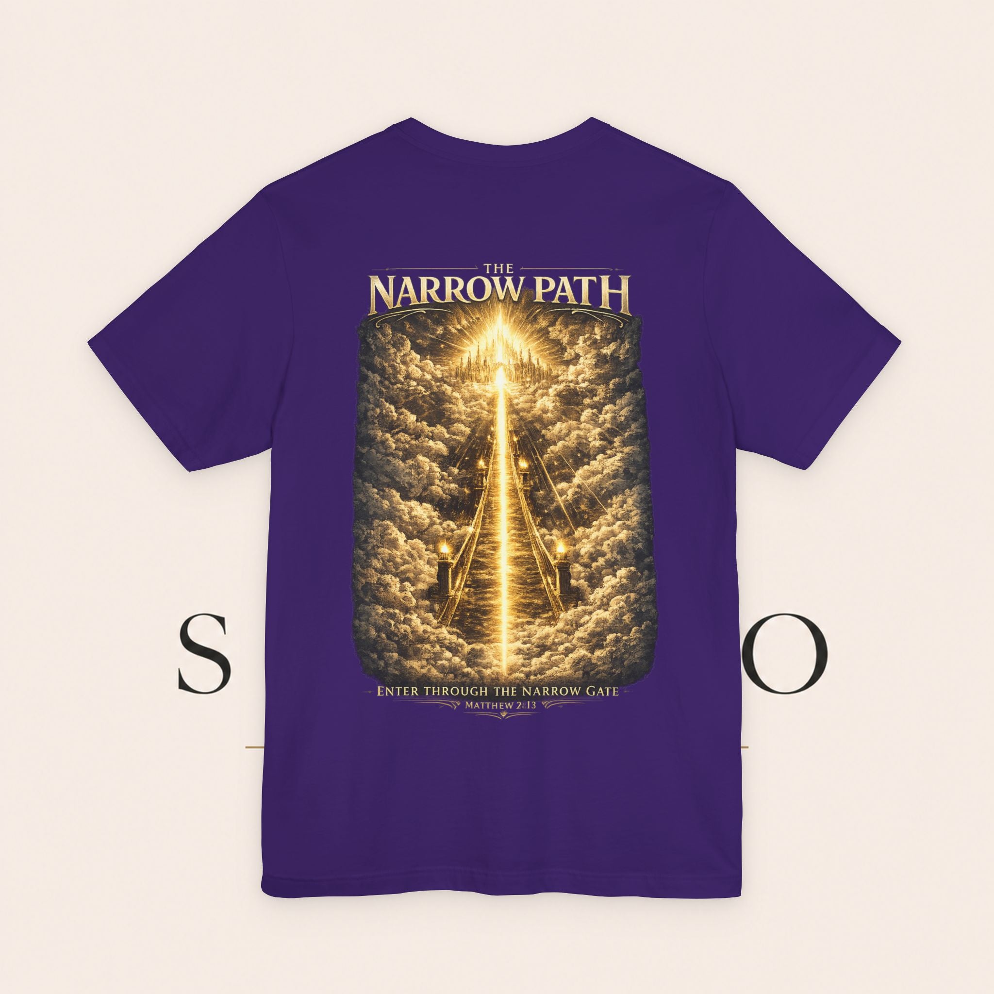T-Shirt — 'The Narrow Path' Golden Light Graphic Tee