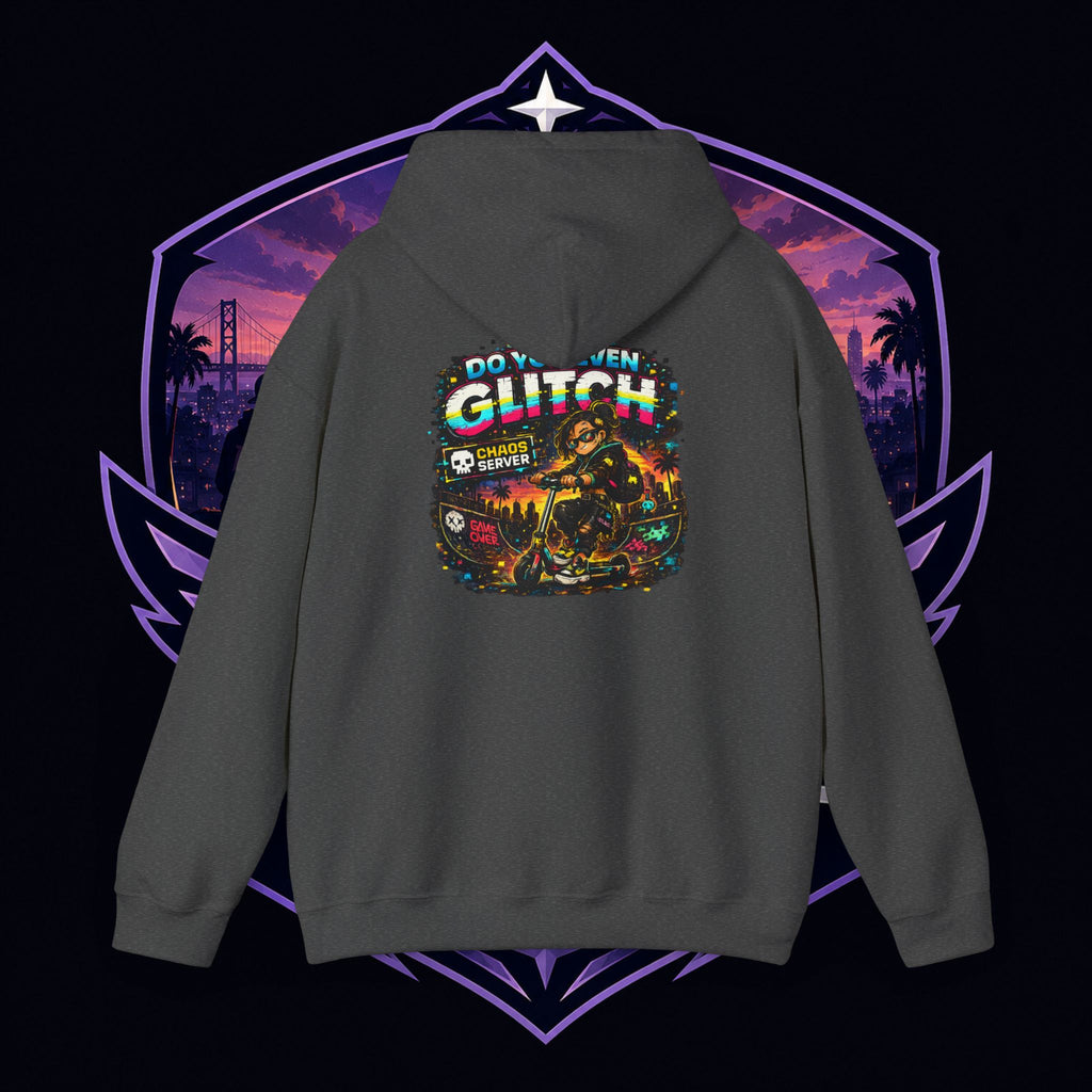 Born Glitch Hoodie — Retro Cyberpunk Vaporwave Graphic Sweatshirt
