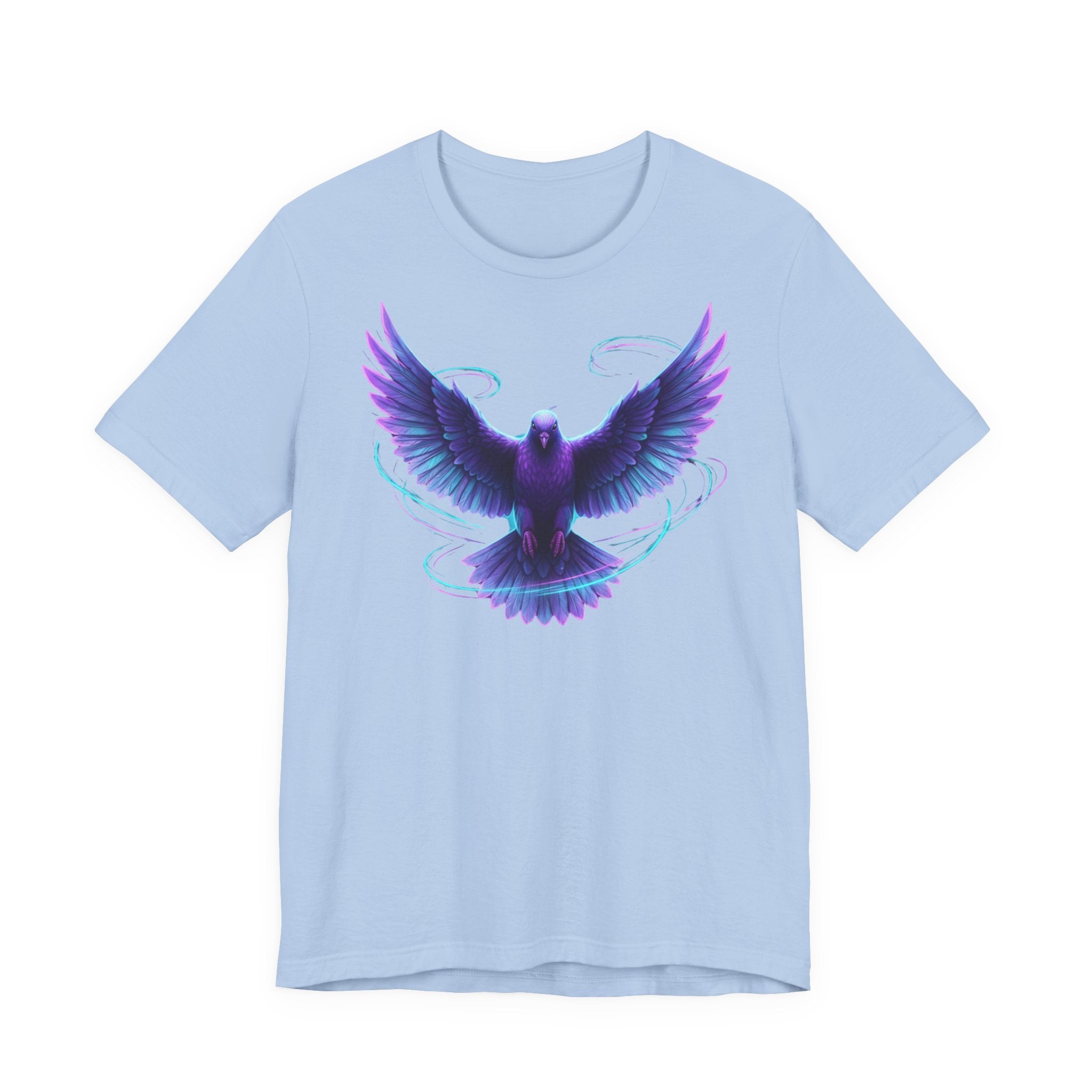 Mystic Raven Tee — Purple Glowing Dove Graphic T-Shirt