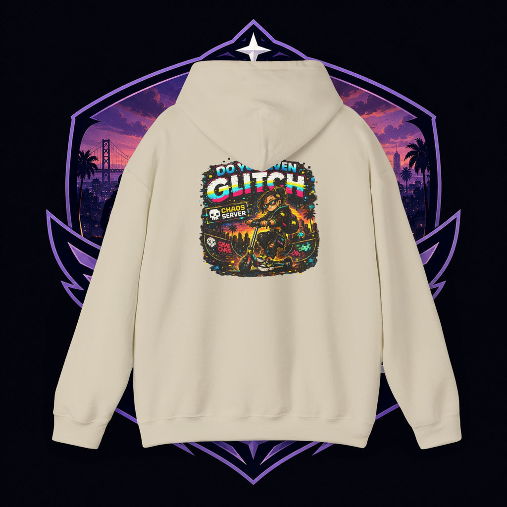Born Glitch Hoodie — Retro Cyberpunk Vaporwave Graphic Sweatshirt