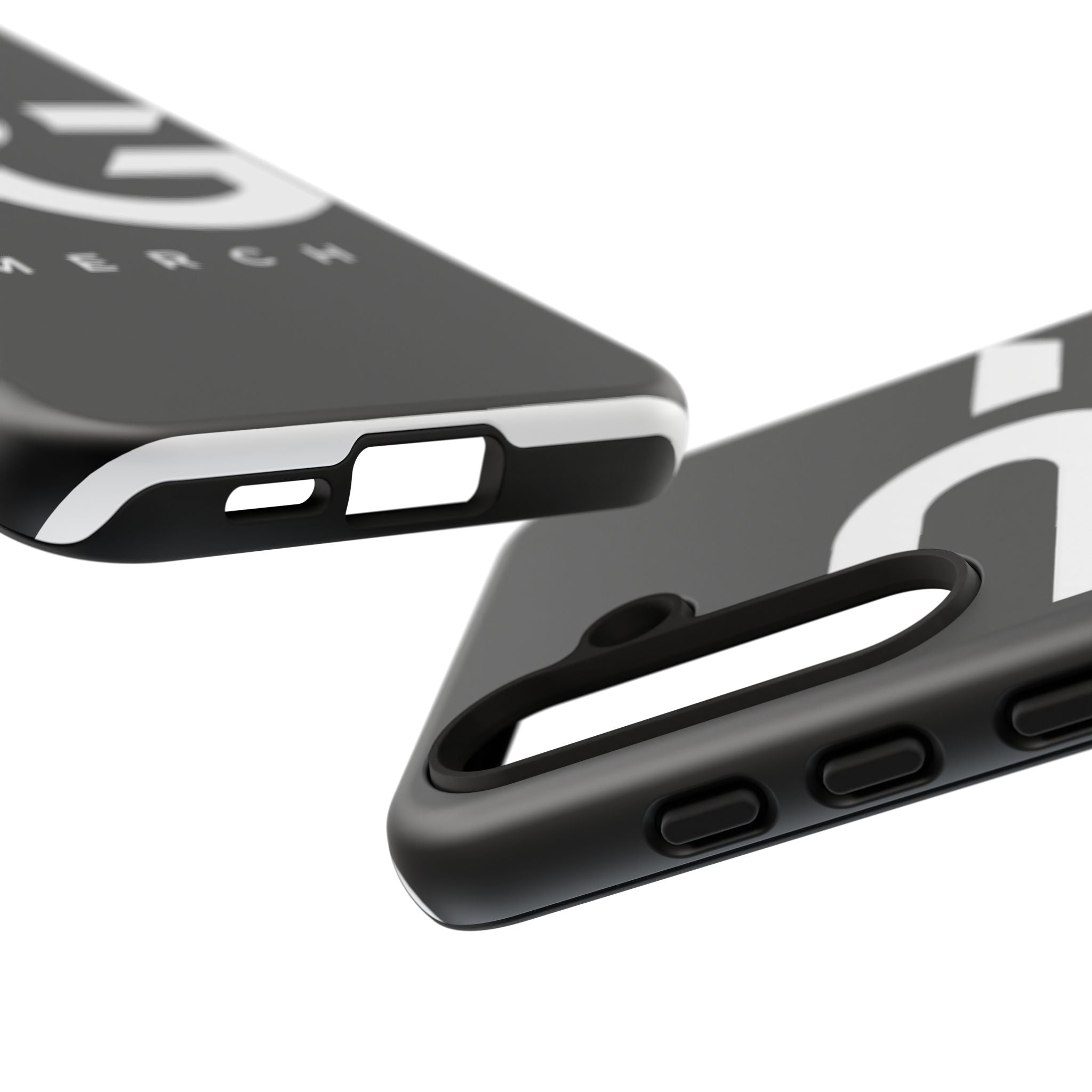 PG CUSTOMIZED RG Merch Tough Phone Case – Black Protective Phone Cover with Bold Logo