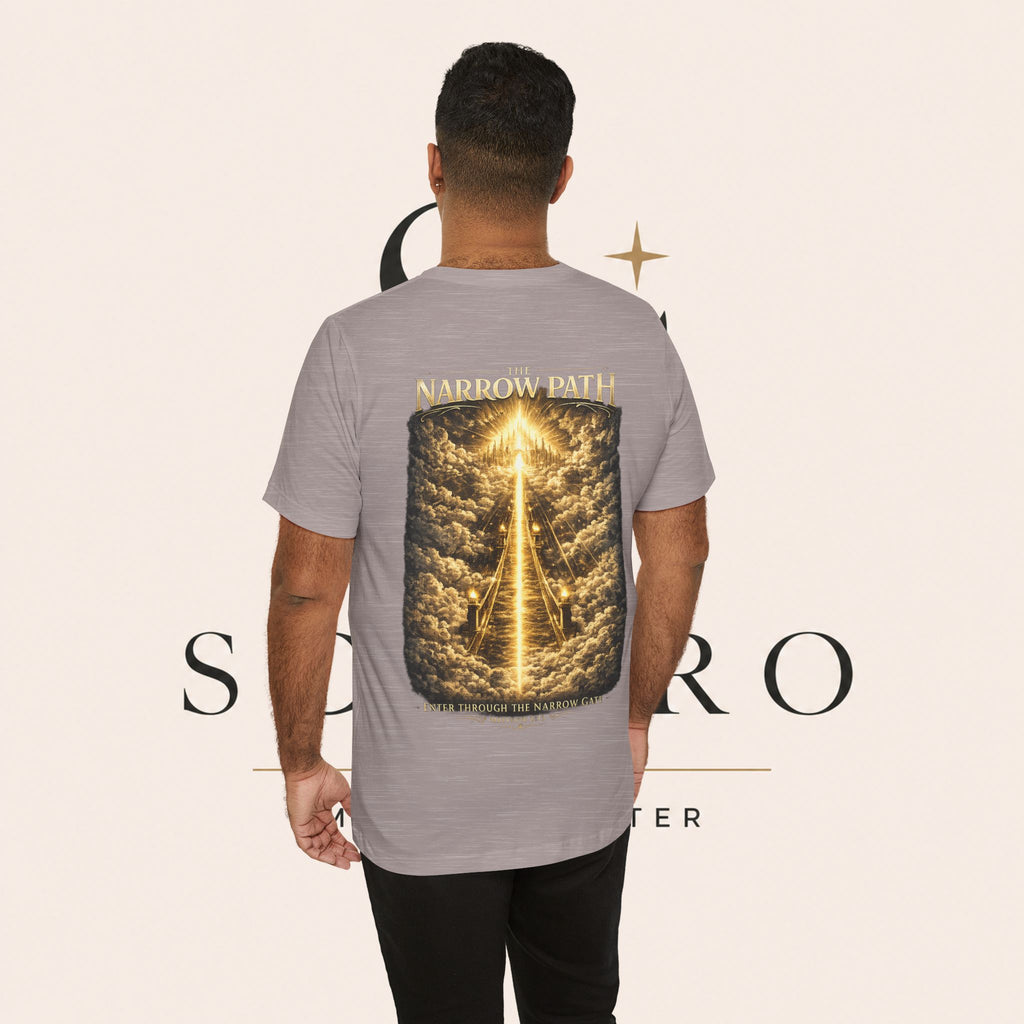 T-Shirt — 'The Narrow Path' Golden Light Graphic Tee