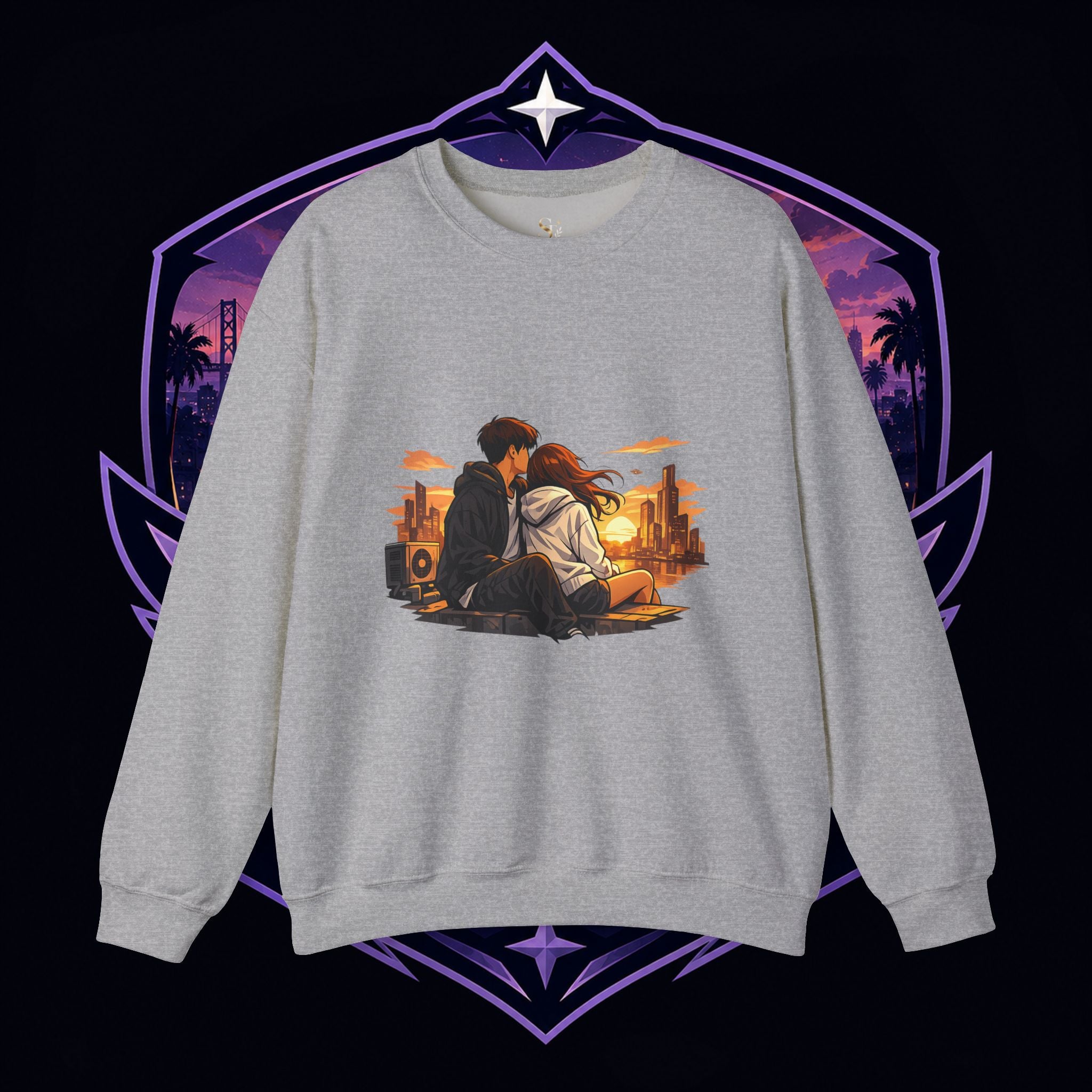 Romantic Sunset Couple Crewneck Sweatshirt