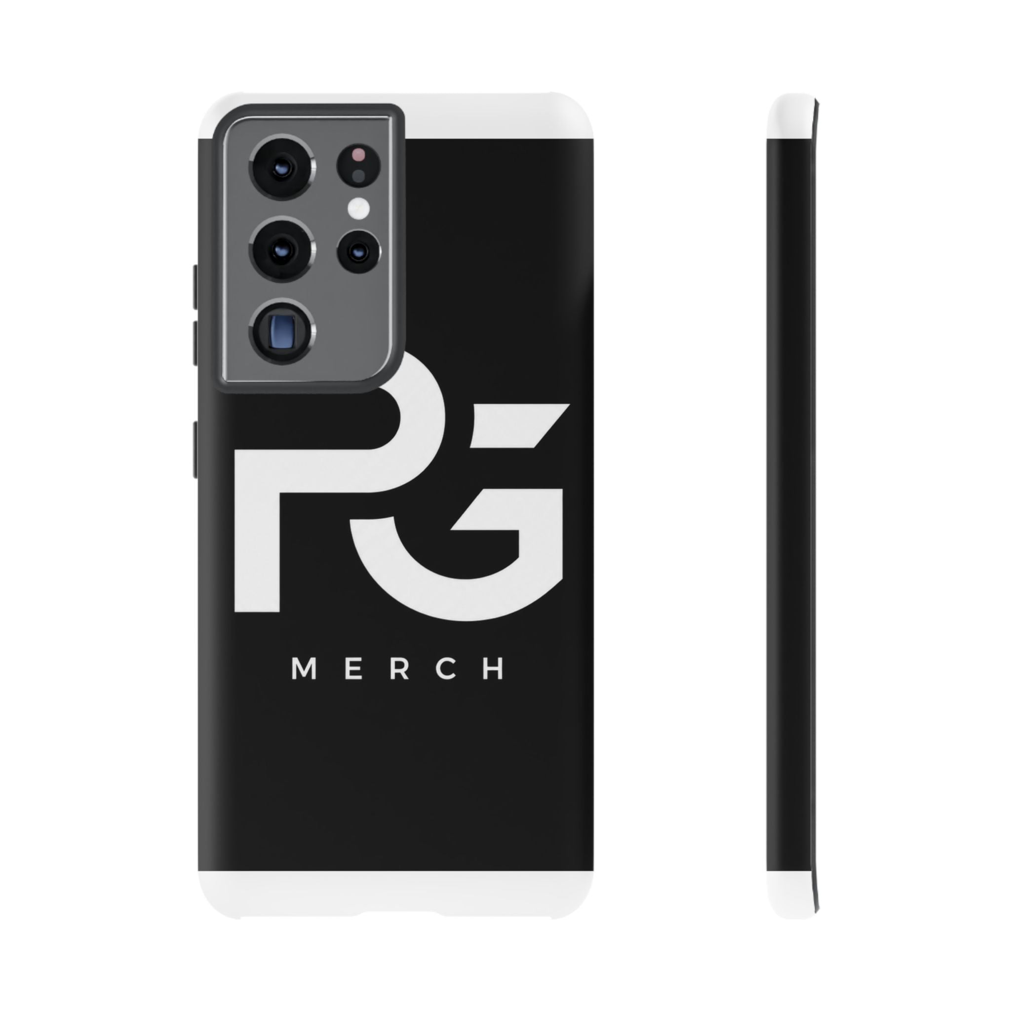 PG CUSTOMIZED RG Merch Tough Phone Case – Black Protective Phone Cover with Bold Logo