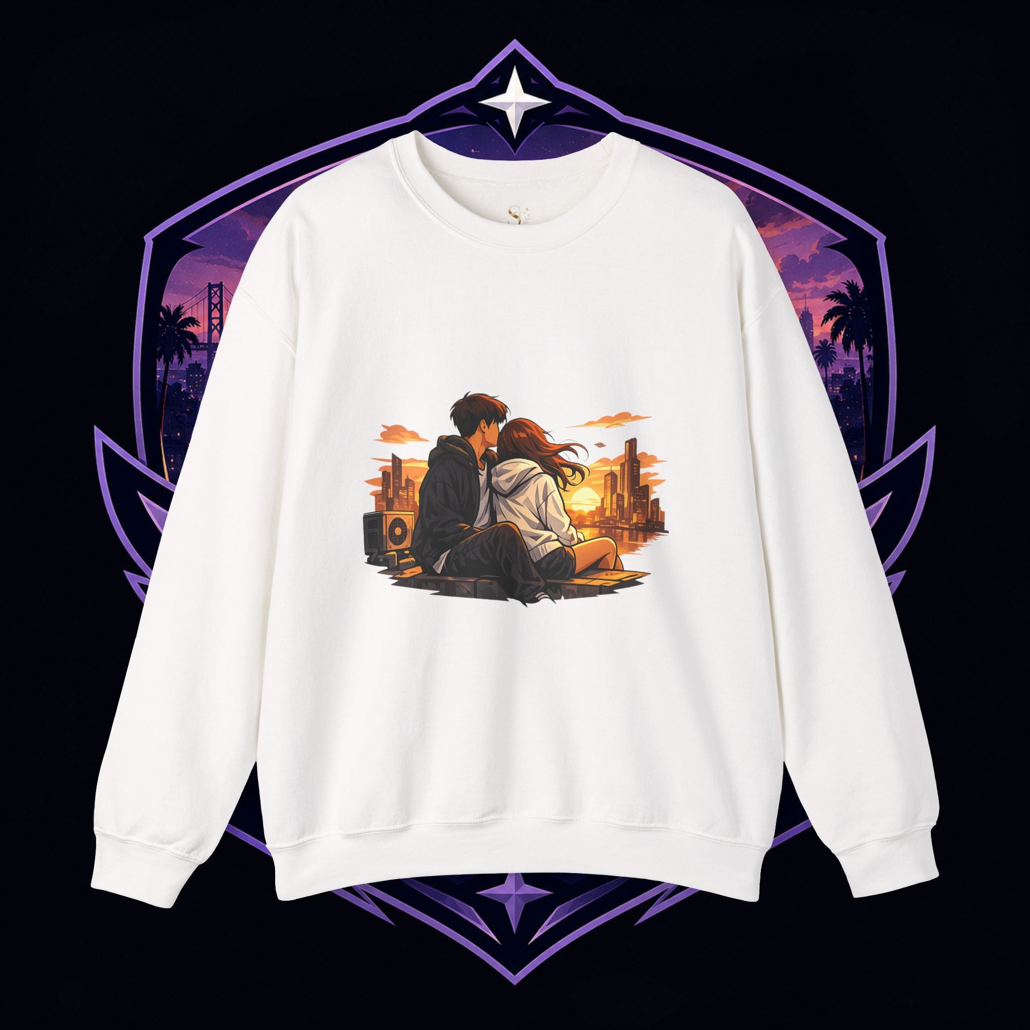Romantic Sunset Couple Crewneck Sweatshirt