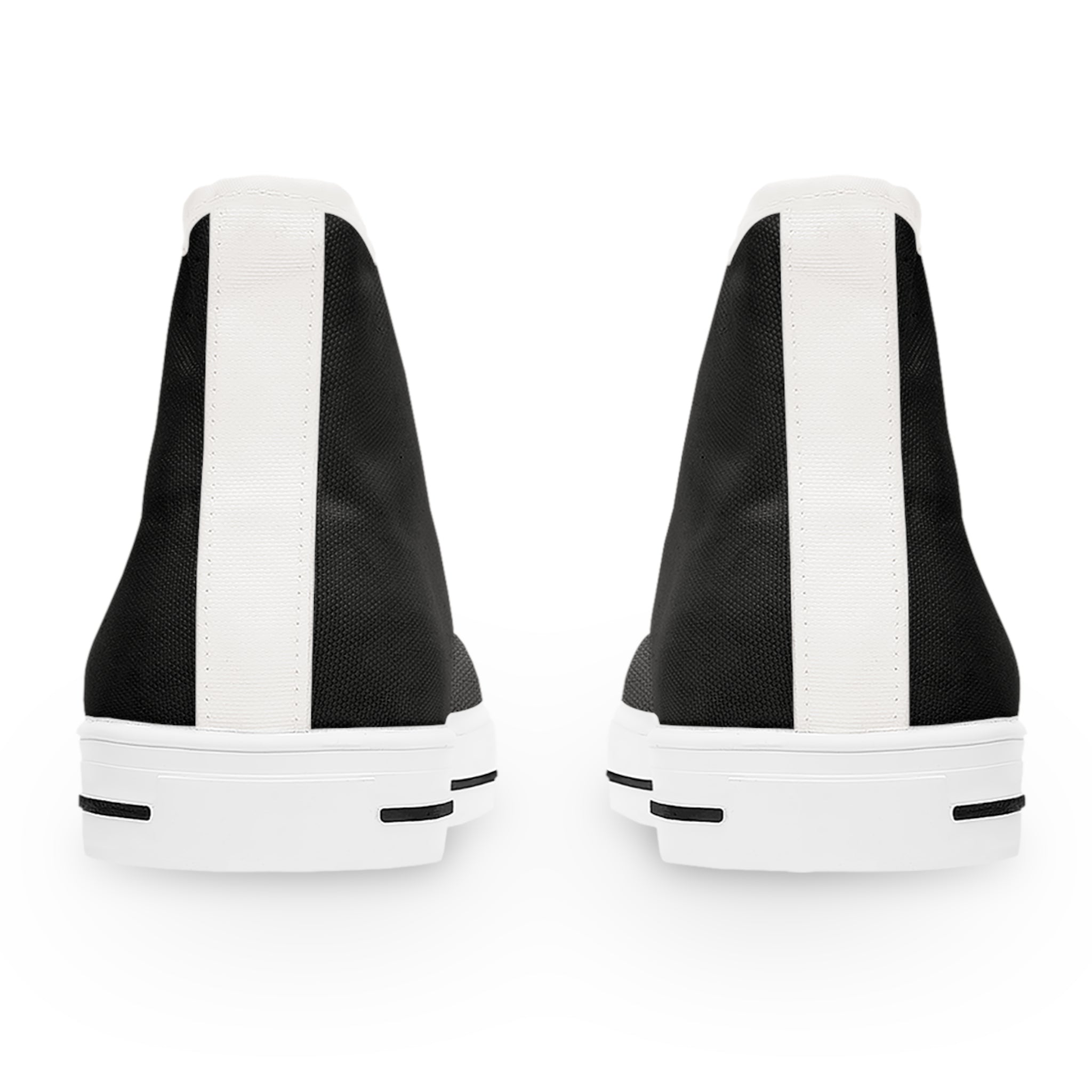 Black High Top Sneakers — Classic Women's Canvas Lace-Up Shoes