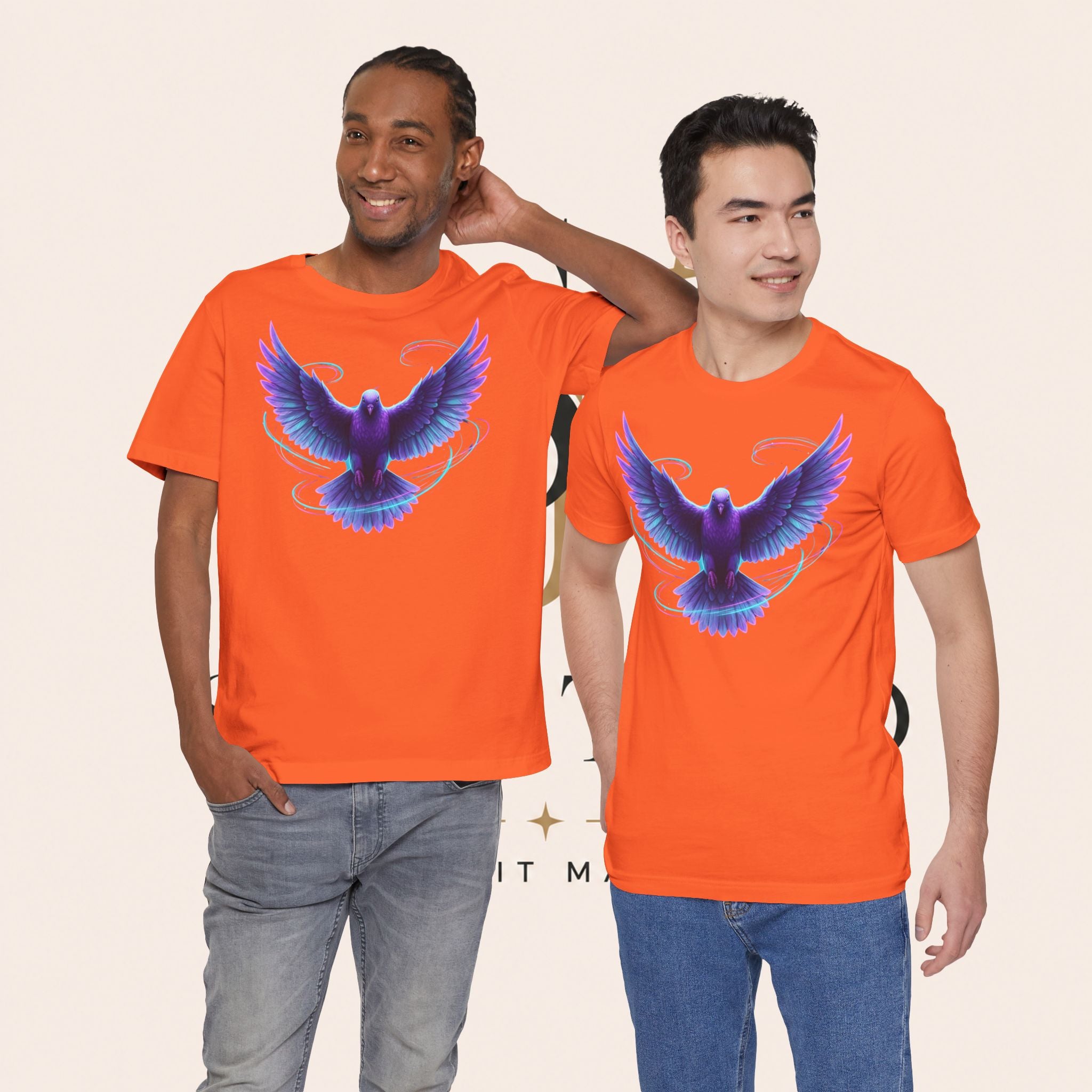 Mystic Raven Tee — Purple Glowing Dove Graphic T-Shirt