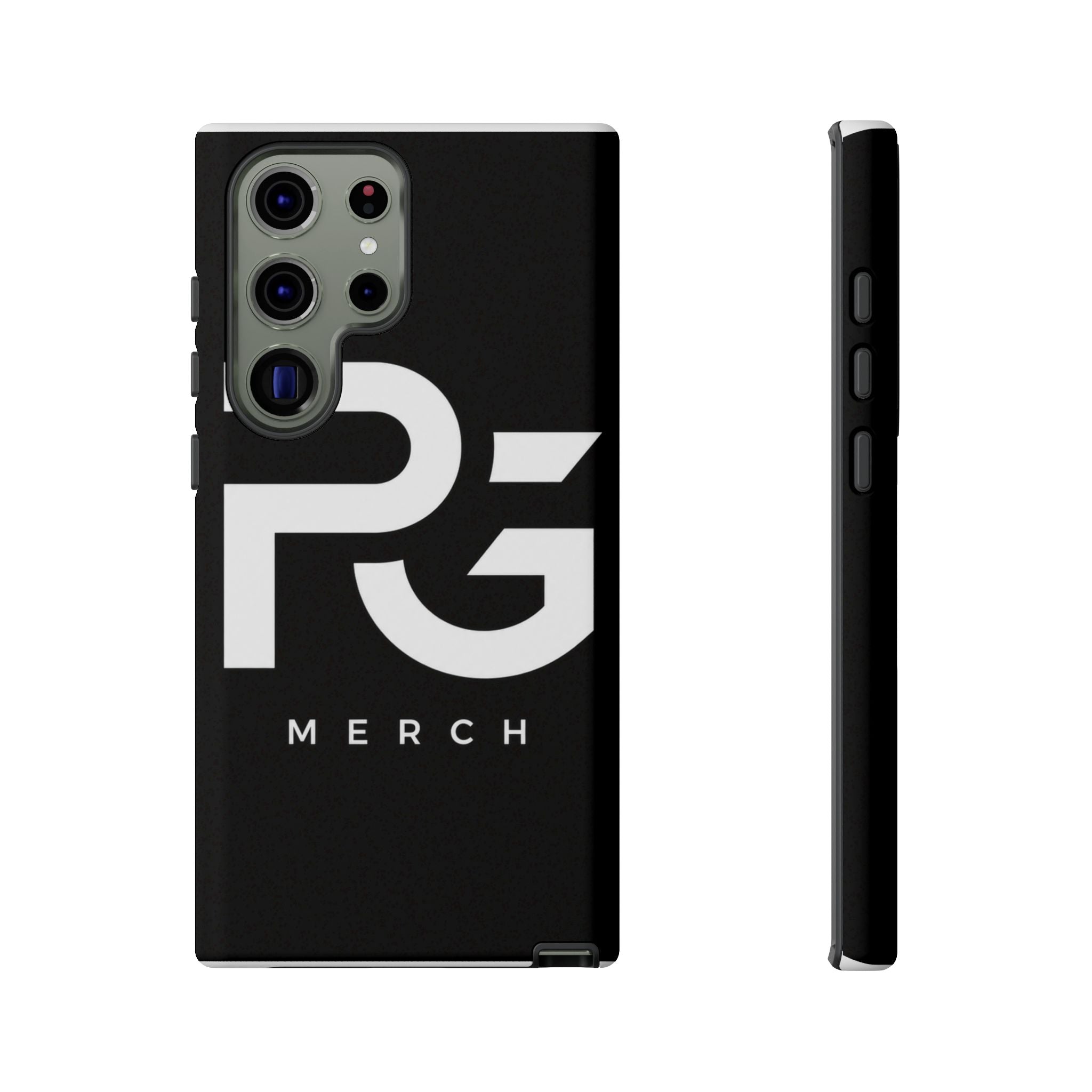 PG CUSTOMIZED RG Merch Tough Phone Case – Black Protective Phone Cover with Bold Logo