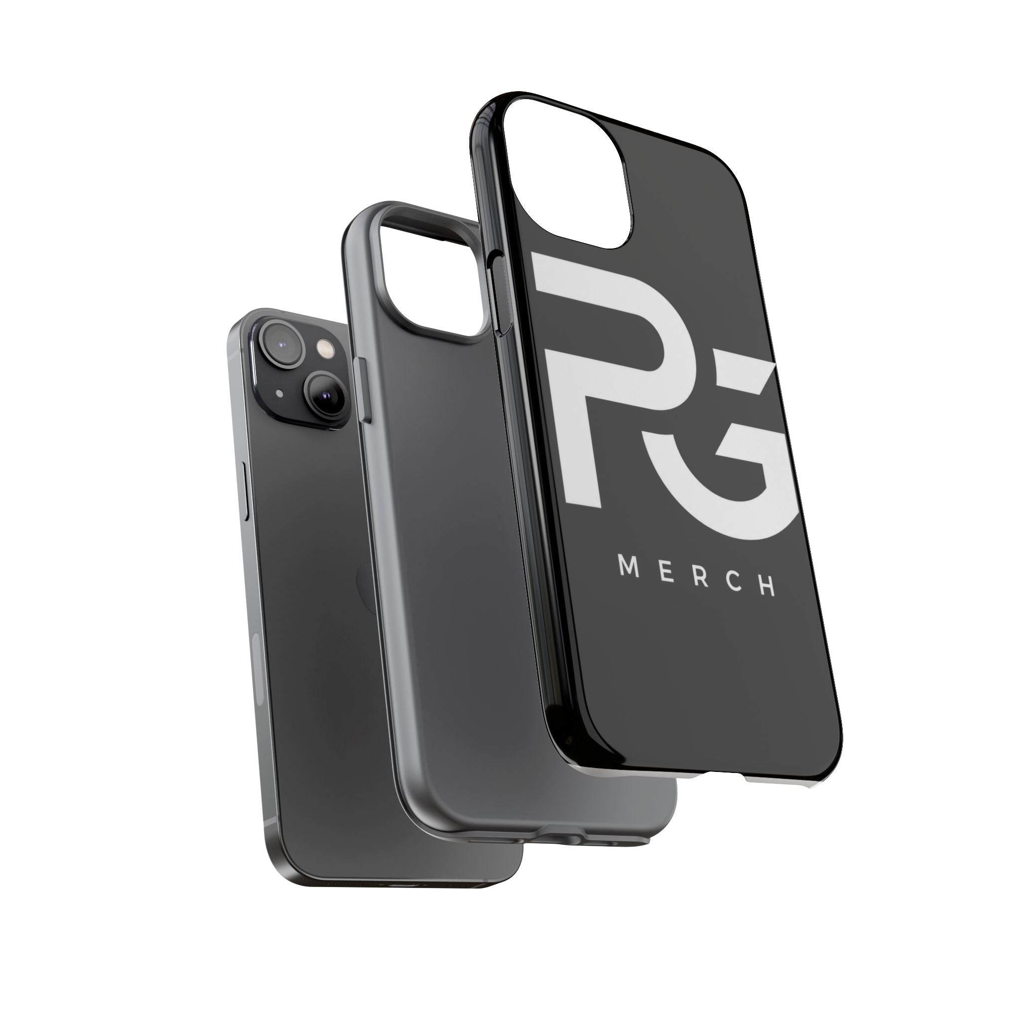 PG CUSTOMIZED RG Merch Tough Phone Case – Black Protective Phone Cover with Bold Logo
