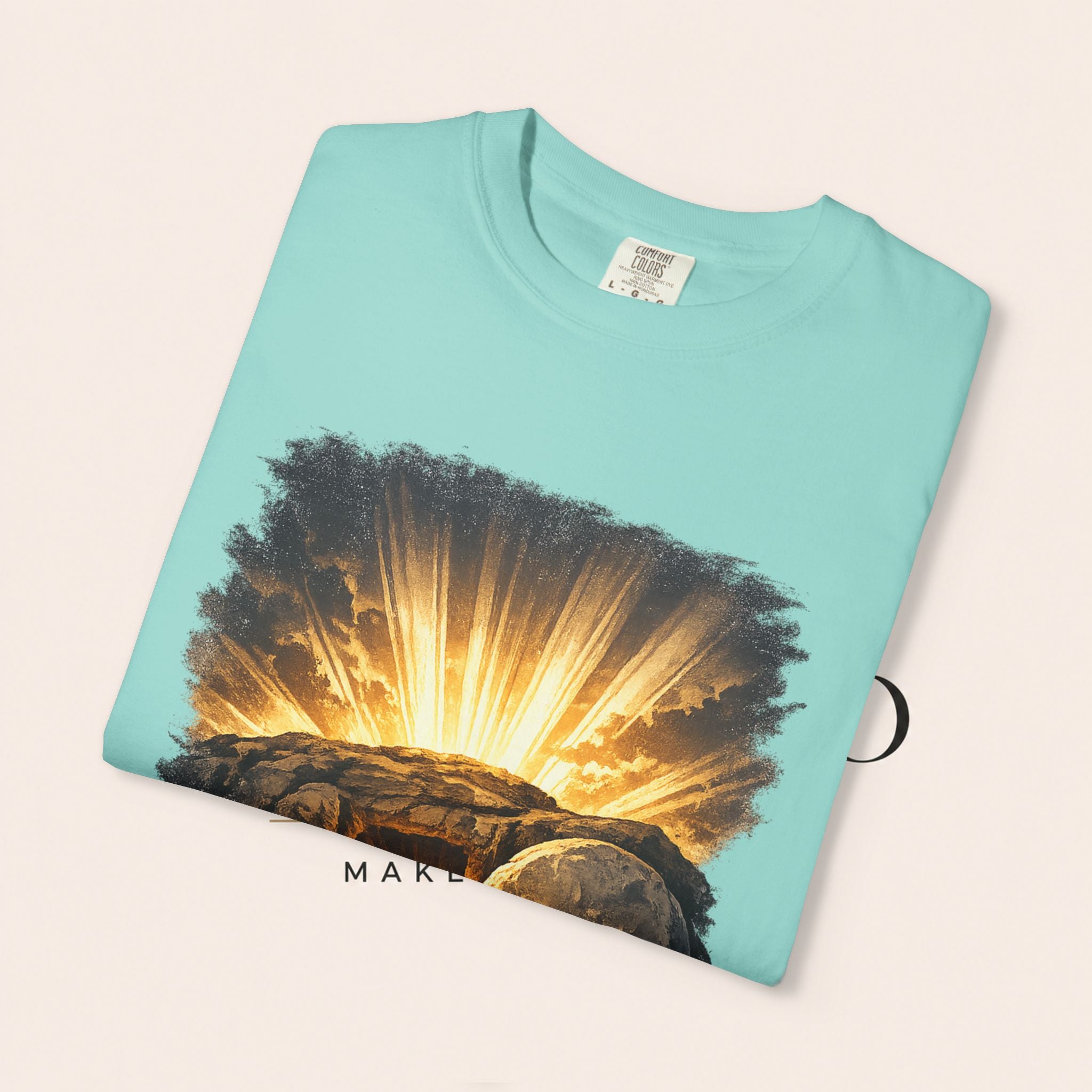 T-Shirt — Sunrise Tomb Graphic ‘death, lost.’ Memorial Tee