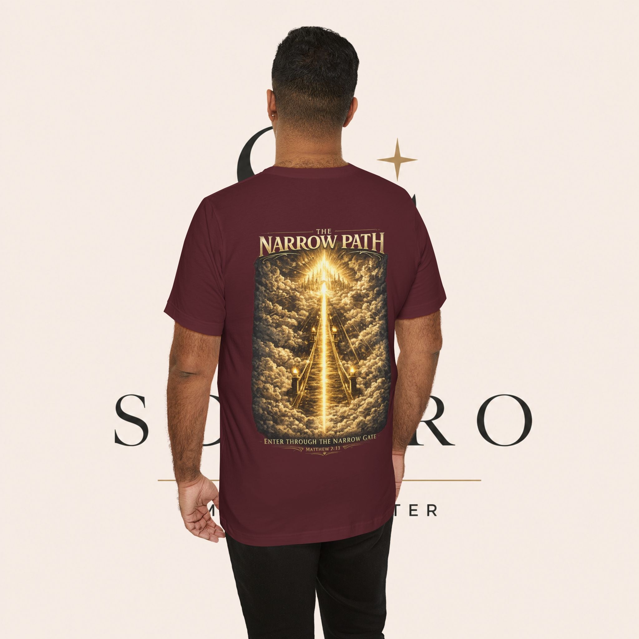 T-Shirt — 'The Narrow Path' Golden Light Graphic Tee