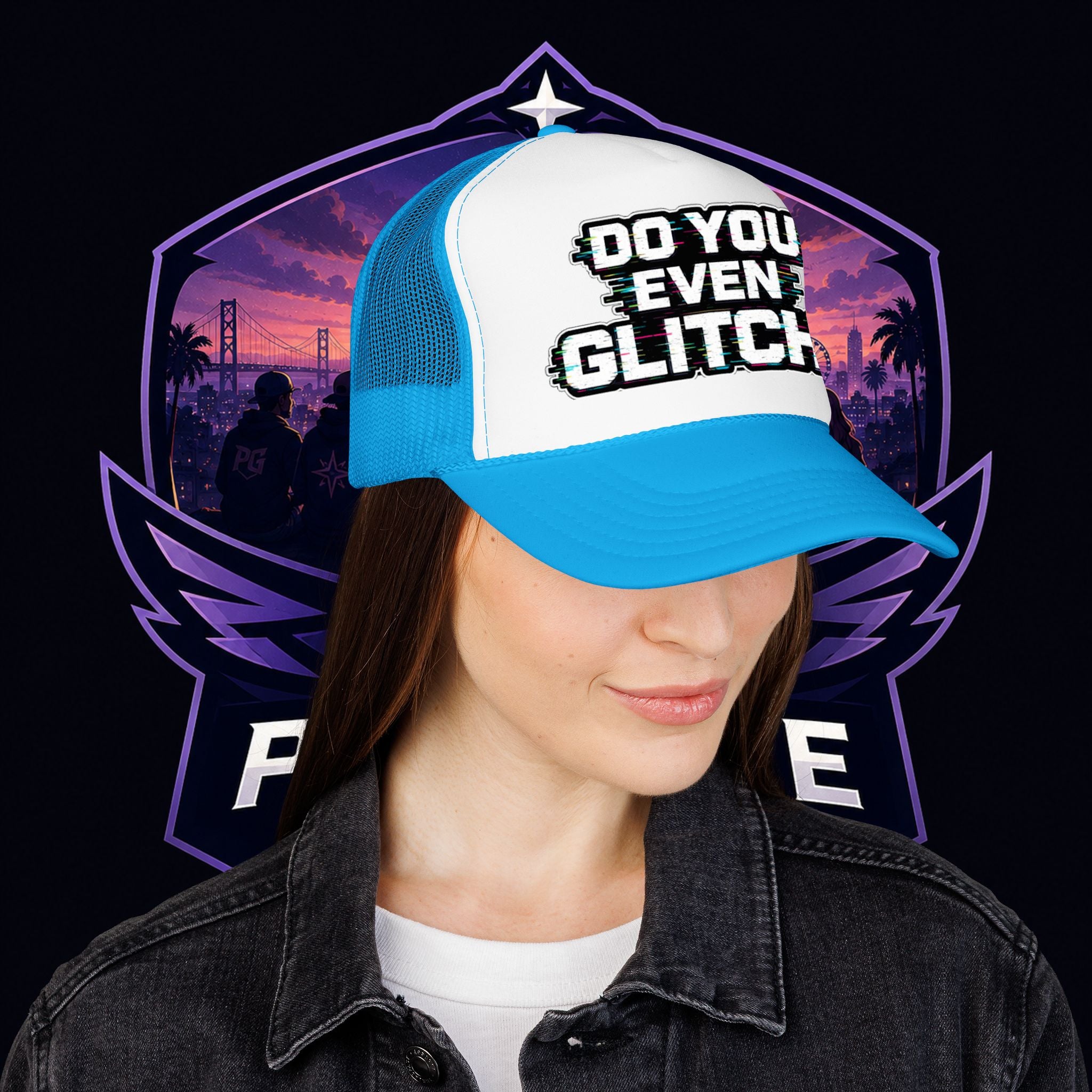 PG Lola's Do You Even Glitch? Foam Trucker Hat