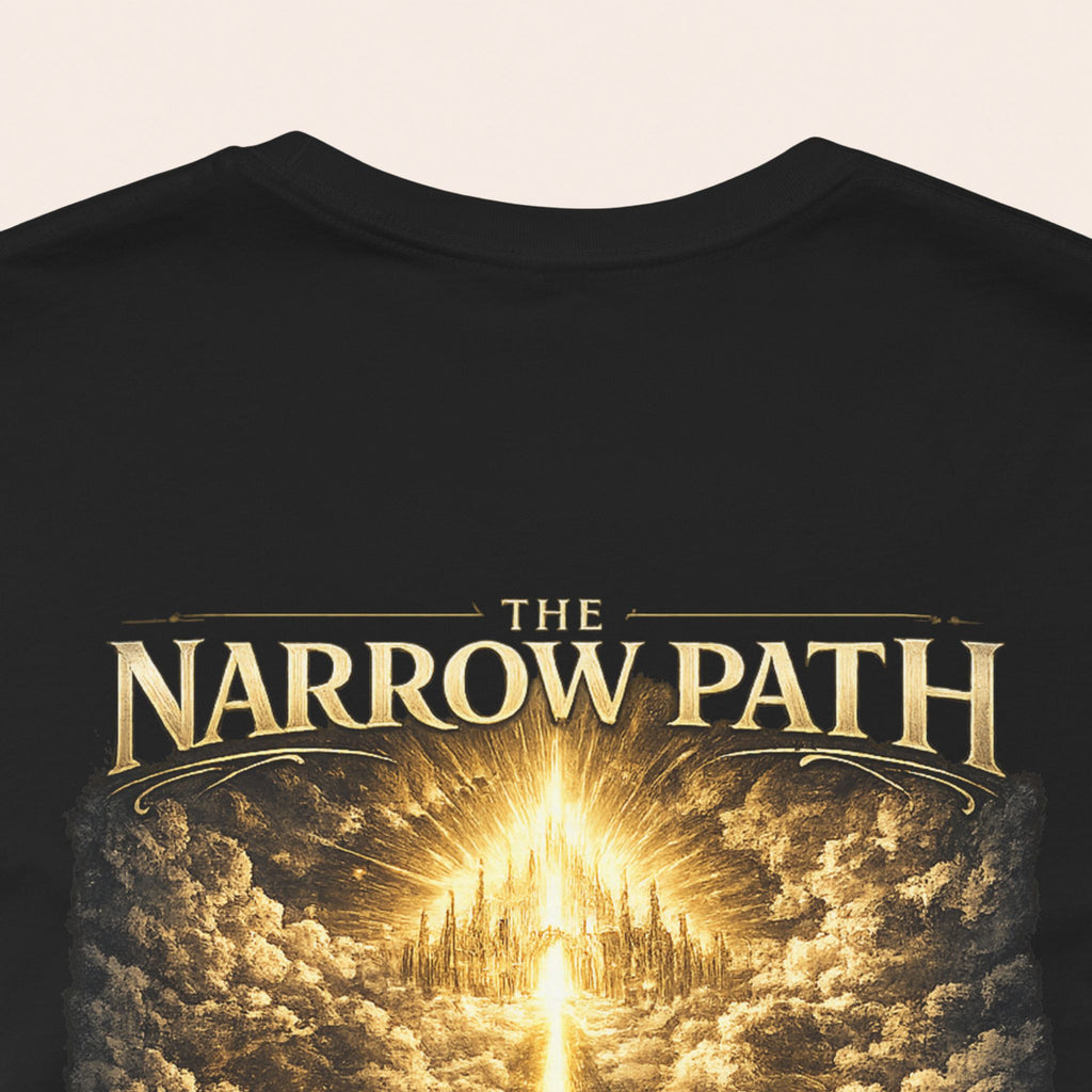 T-Shirt — 'The Narrow Path' Golden Light Graphic Tee