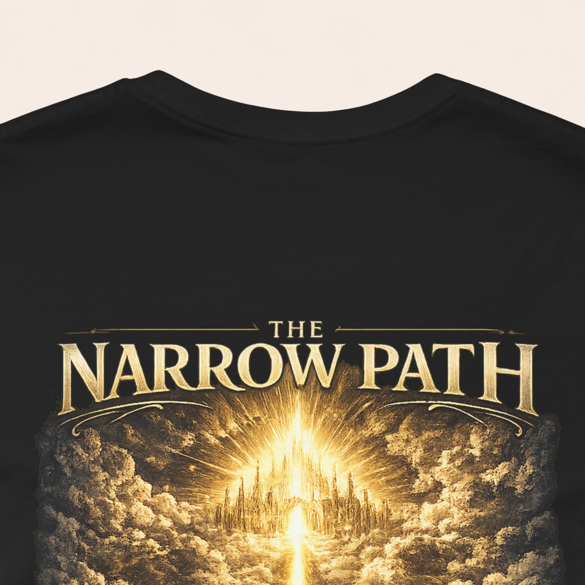 T-Shirt — 'The Narrow Path' Golden Light Graphic Tee
