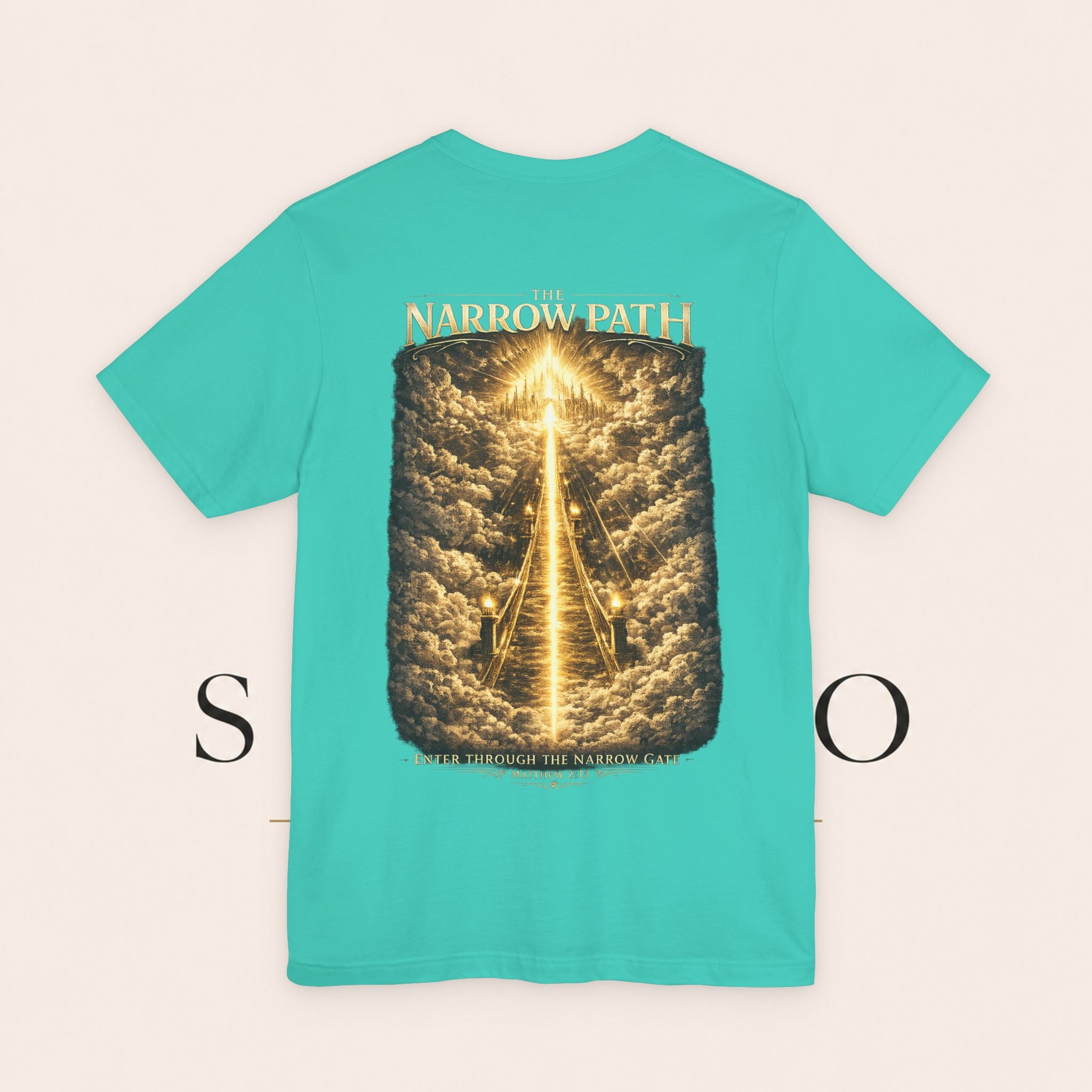 T-Shirt — 'The Narrow Path' Golden Light Graphic Tee