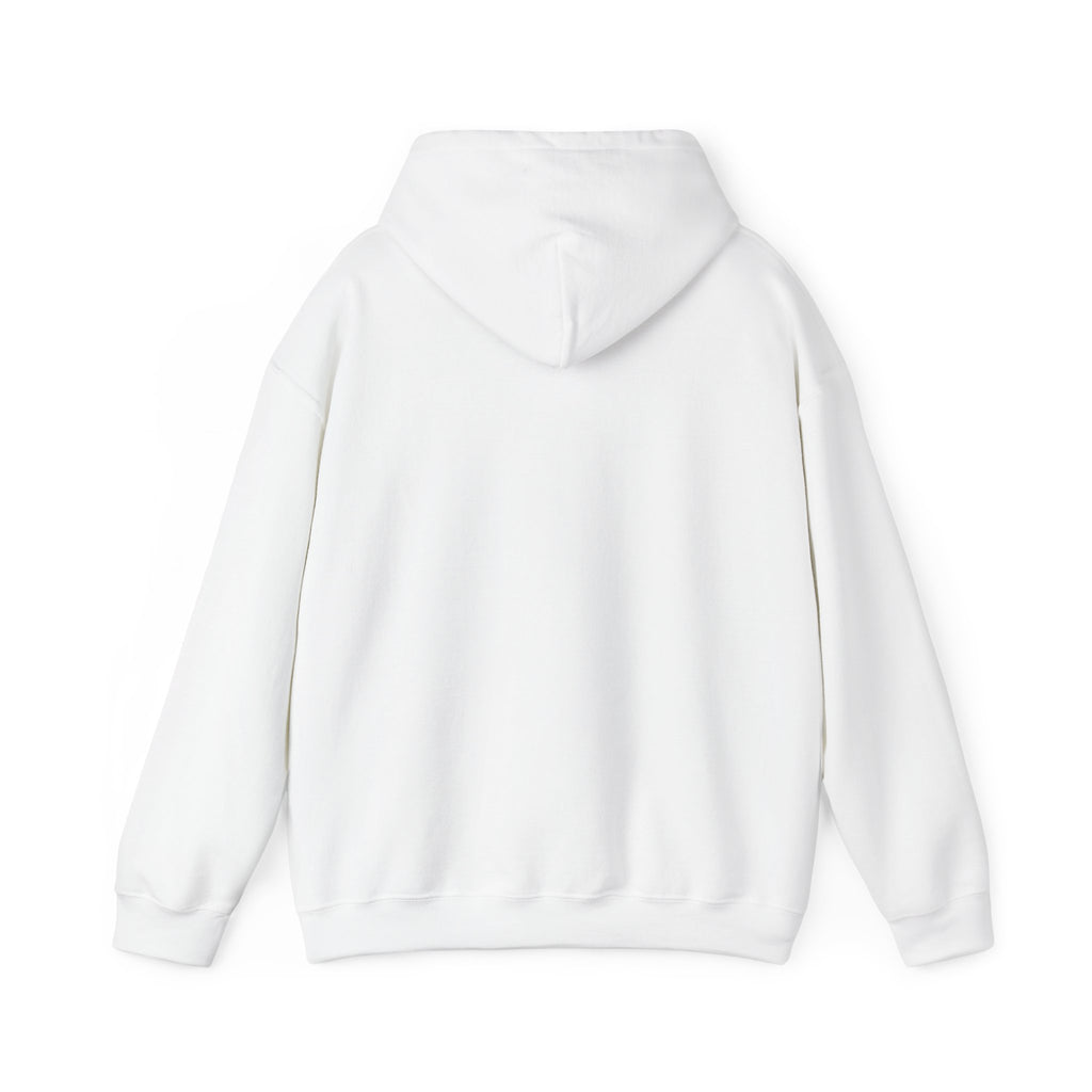 Calm City Meditation Hoodie — Zen Seated Figure Skyline Design