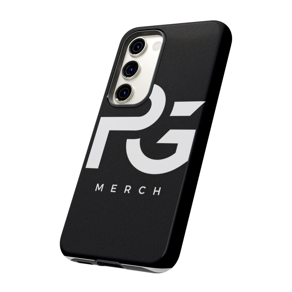 PG CUSTOMIZED RG Merch Tough Phone Case – Black Protective Phone Cover with Bold Logo