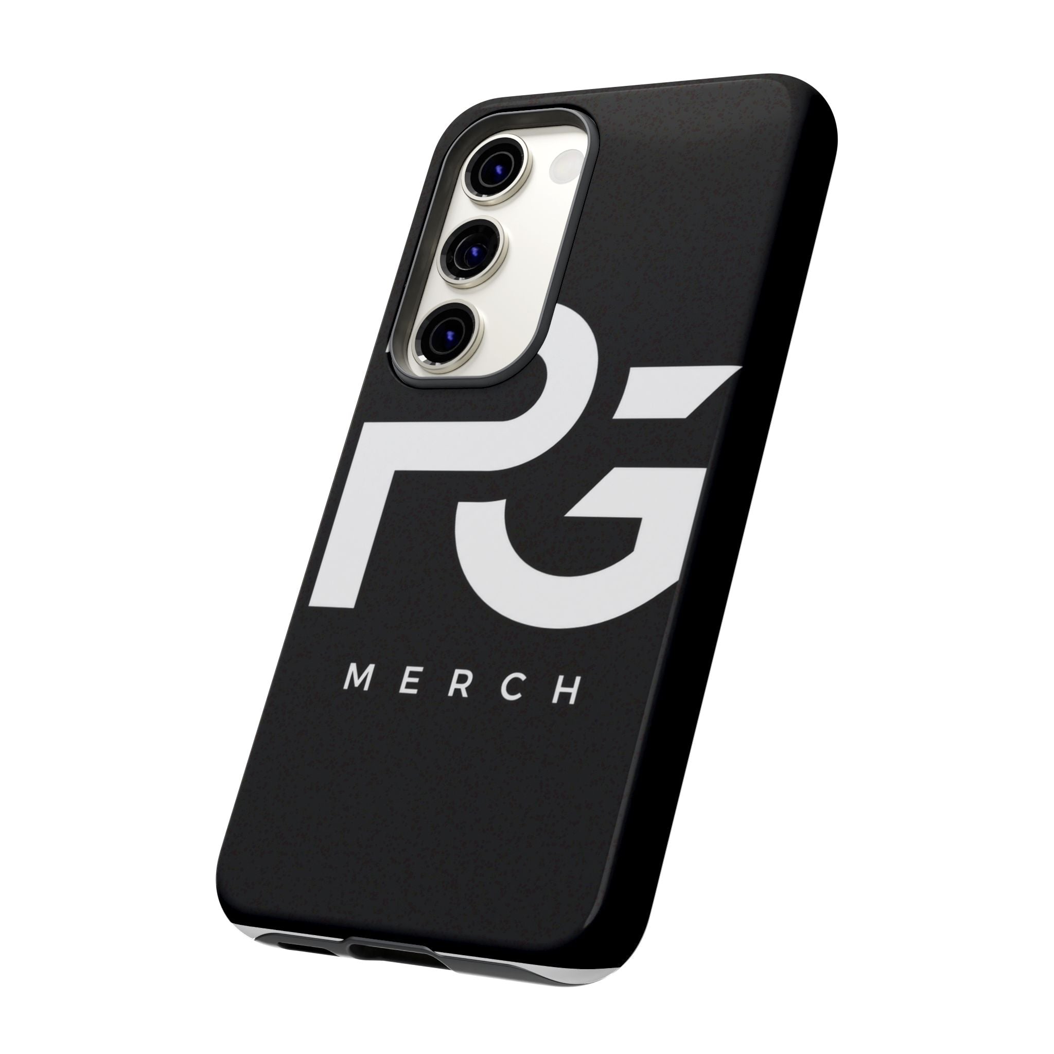 PG CUSTOMIZED RG Merch Tough Phone Case – Black Protective Phone Cover with Bold Logo