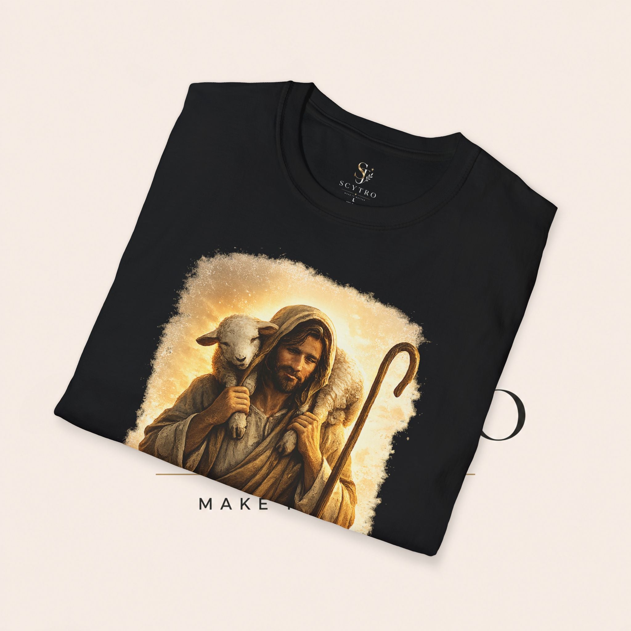 Jesus the Good Shepherd T-Shirt — 'Found.' Christian Faith Tee
