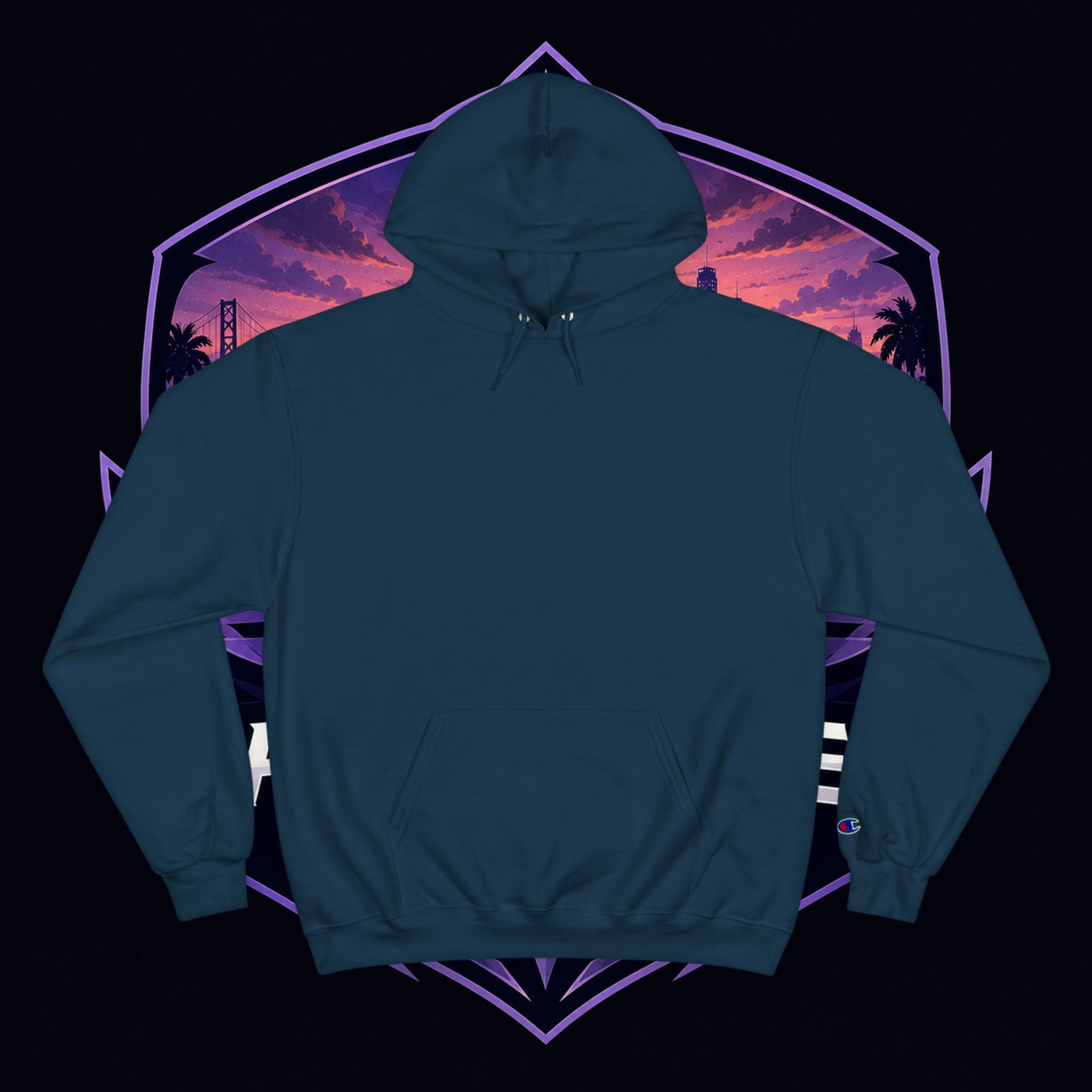 PG Hoodie — "Ride Together, Glow Together" Couple Car Graphic Hoodie