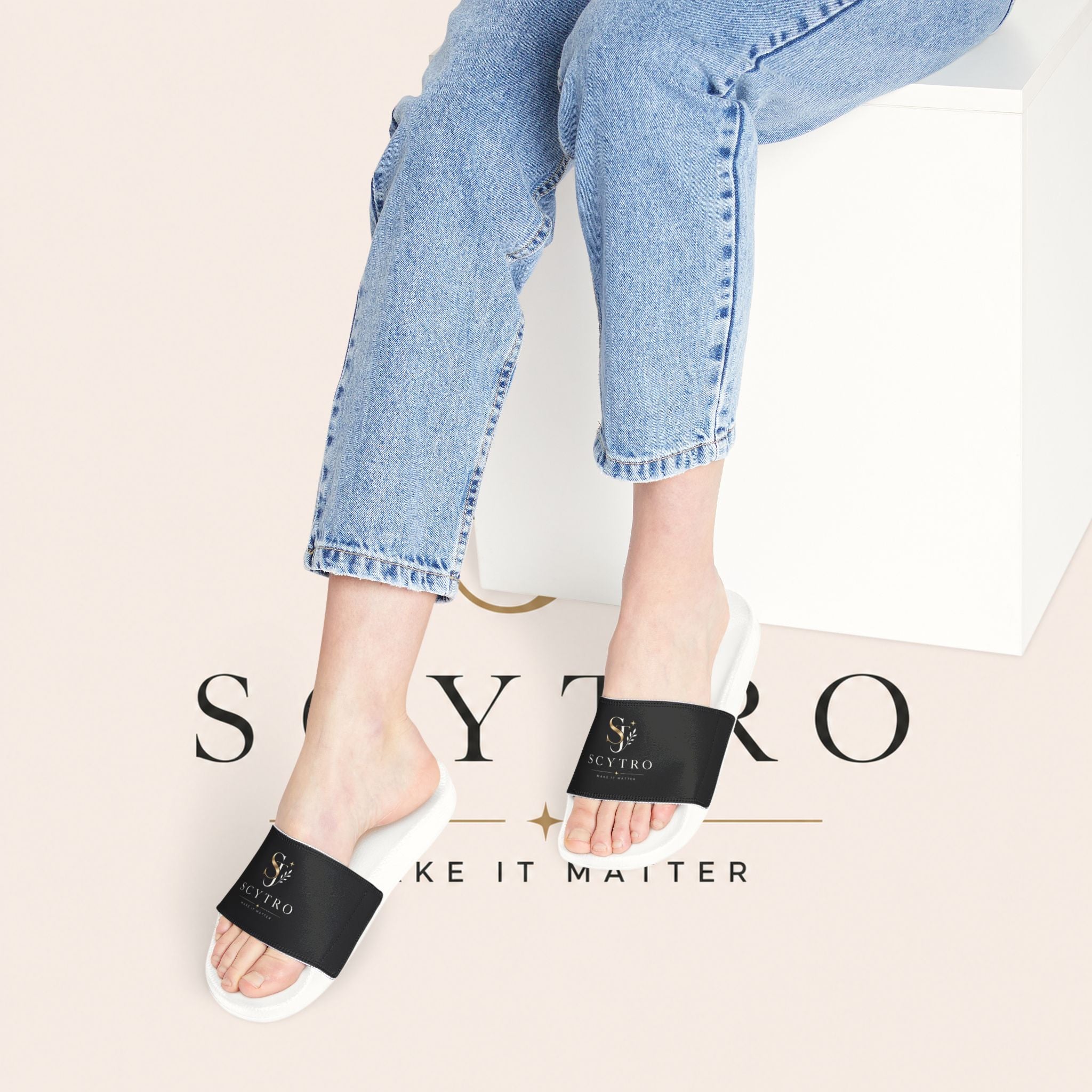 Removable-Strap Slide Sandals – Women’s Custom Logo Comfort Slides