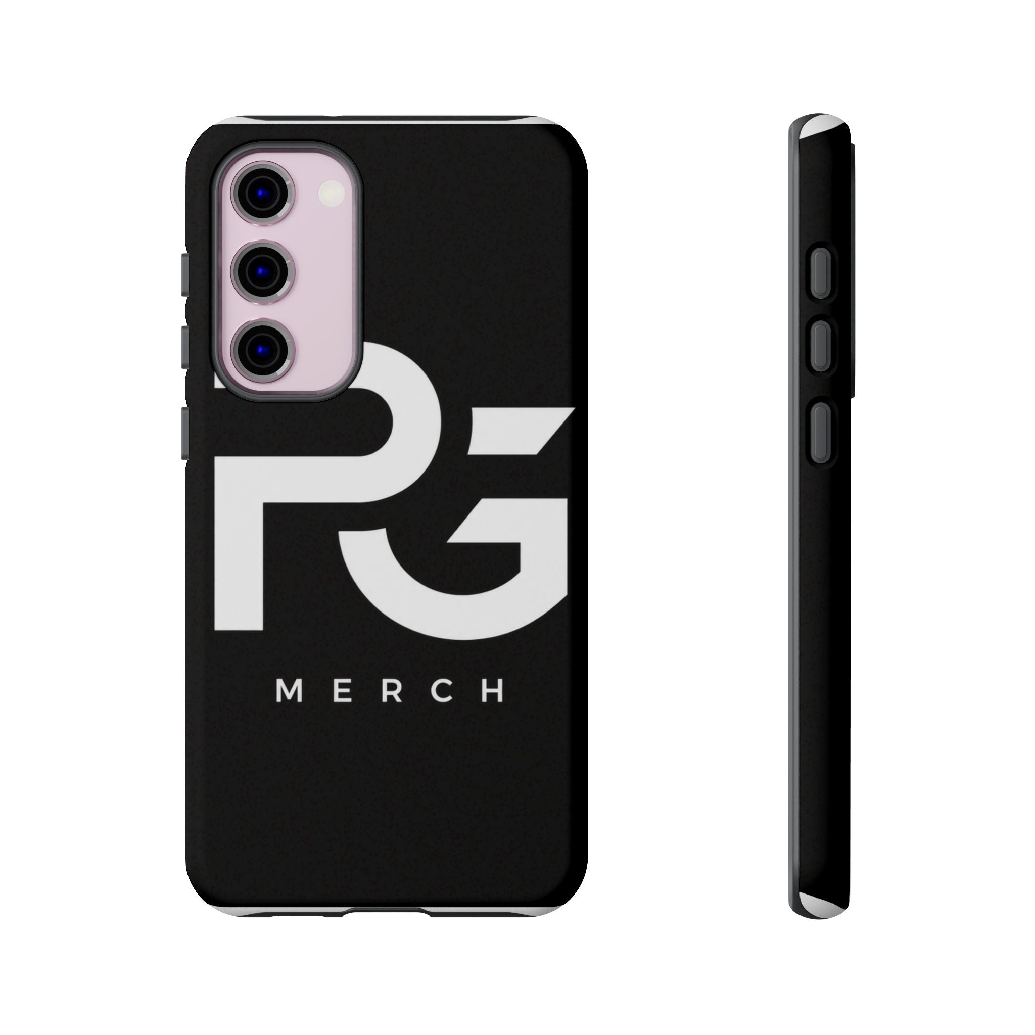 PG CUSTOMIZED RG Merch Tough Phone Case – Black Protective Phone Cover with Bold Logo