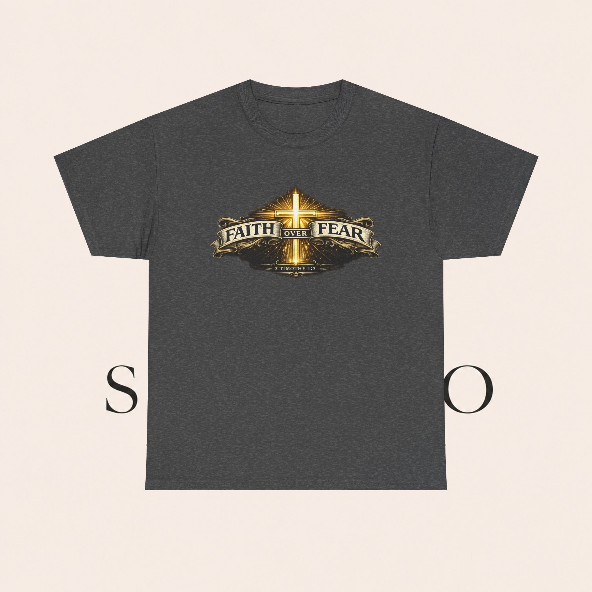 Faith Over Fear T-Shirt — Christian Cross Inspirational Tee