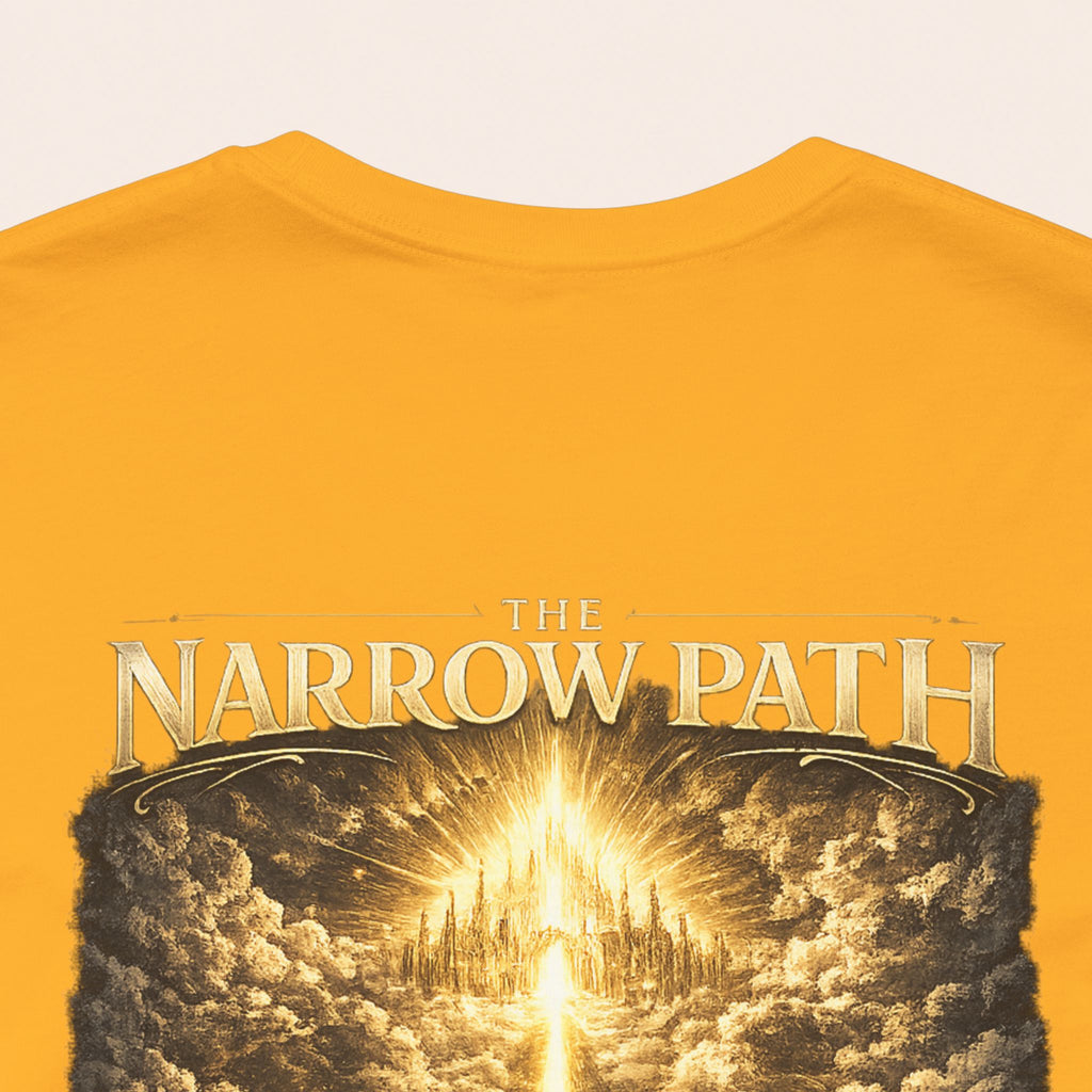 T-Shirt — 'The Narrow Path' Golden Light Graphic Tee