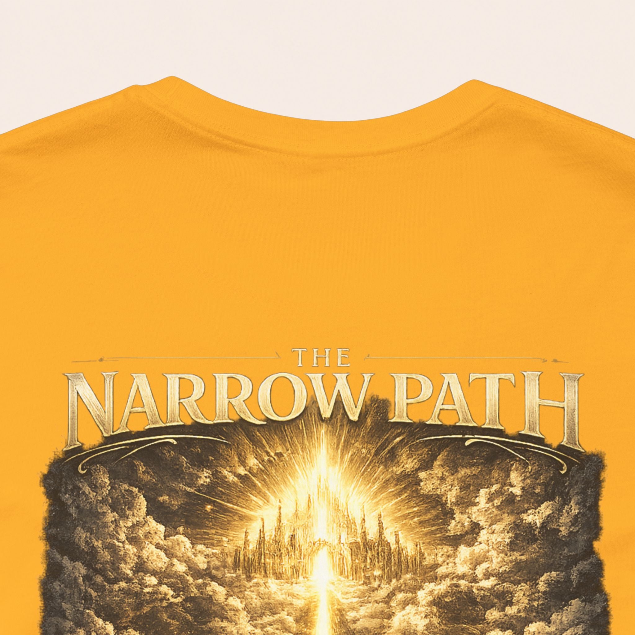 T-Shirt — 'The Narrow Path' Golden Light Graphic Tee