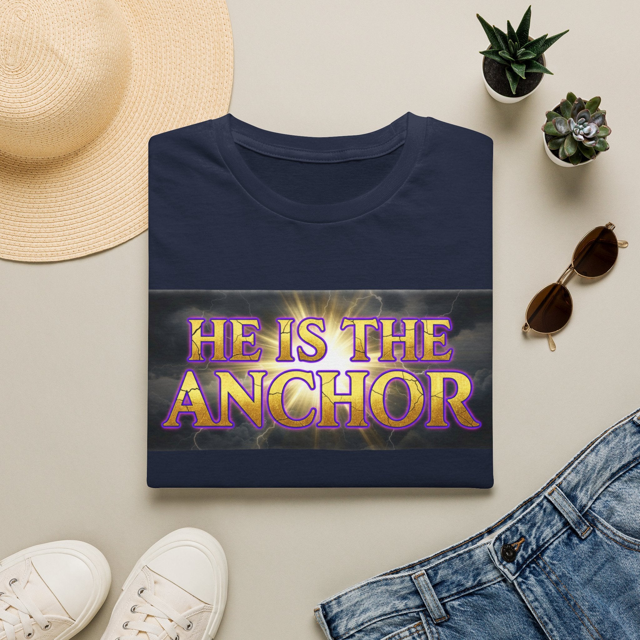 He Is The Anchor T-Shirt — Christian Faith Inspirational Tee