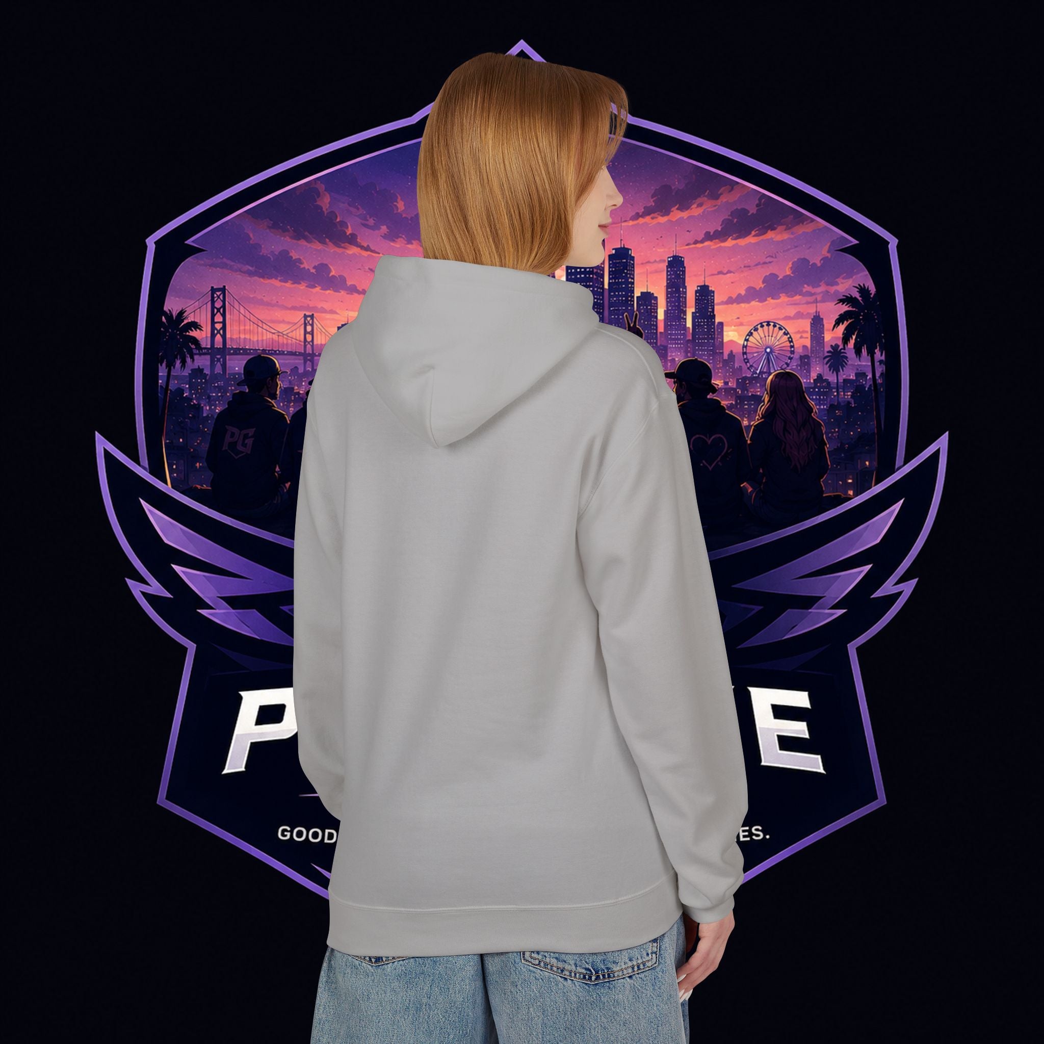 LDR inspired Retro '80s Vibes Hoodie — Neon Miami Movie Couple Design
