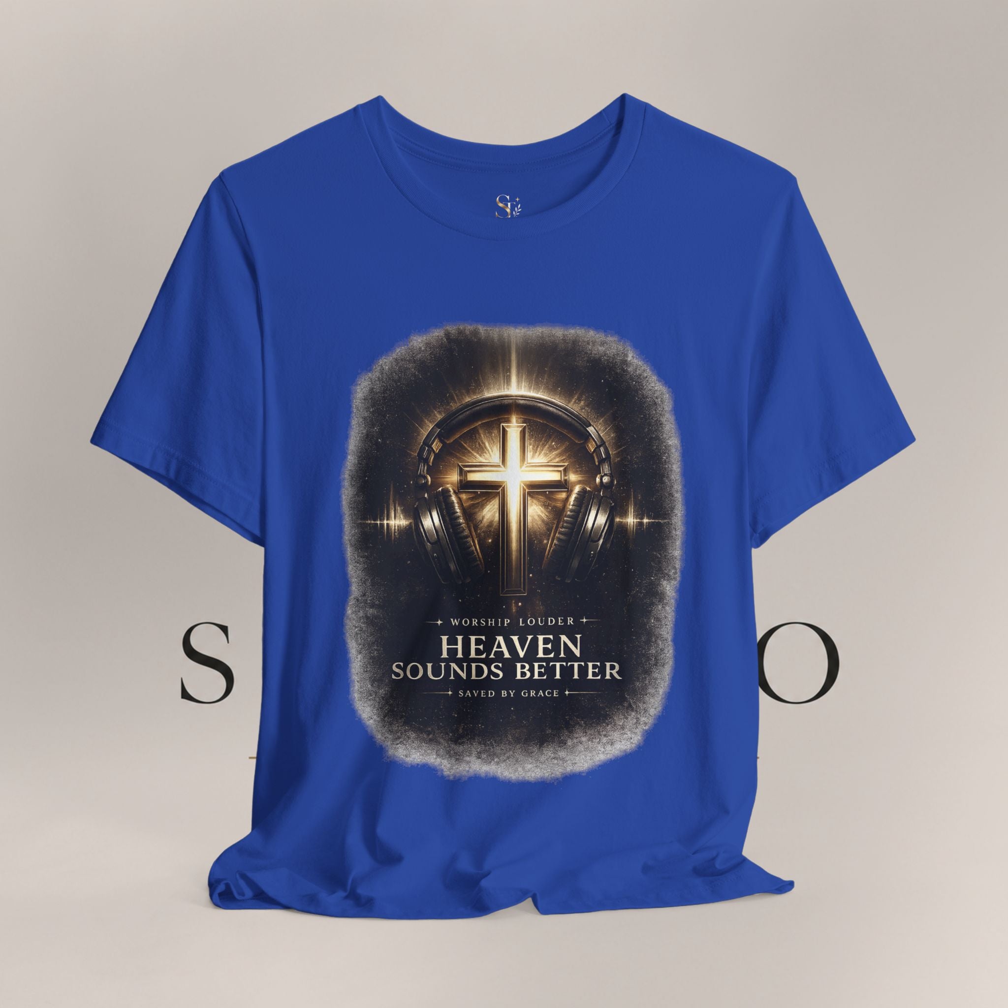 Youth Christian T‑Shirt - "Heaven Sounds Better" Cross Headphones Graphic Tee