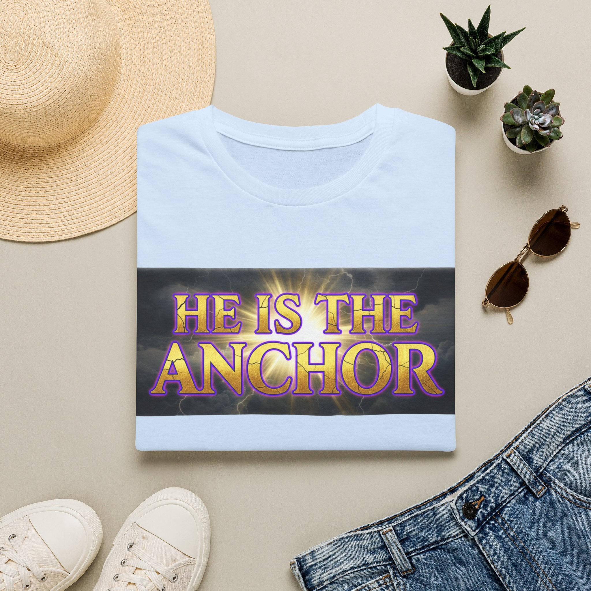 He Is The Anchor T-Shirt — Christian Faith Inspirational Tee