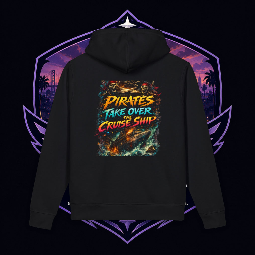 PG GIANINA Pirates Take Over Cruise Ship Hoodie — Graphic Pirate Design Sweatshirt
