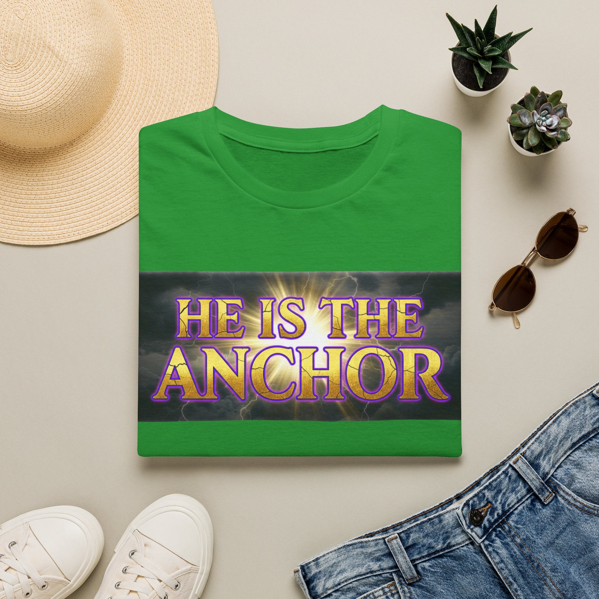 He Is The Anchor T-Shirt — Christian Faith Inspirational Tee