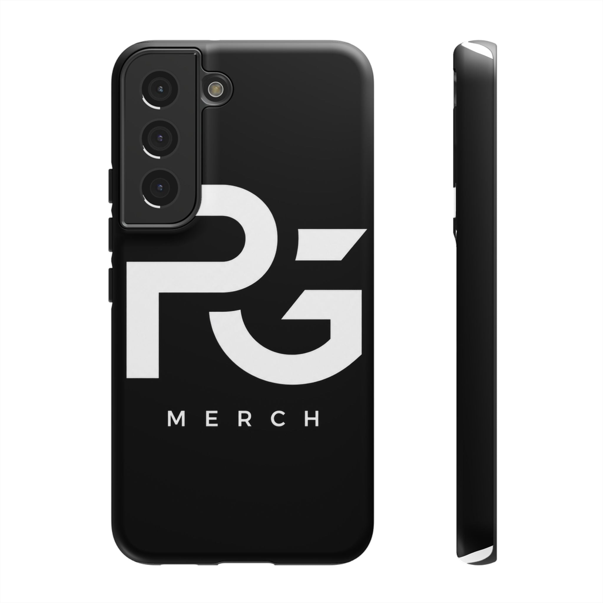 PG CUSTOMIZED RG Merch Tough Phone Case – Black Protective Phone Cover with Bold Logo