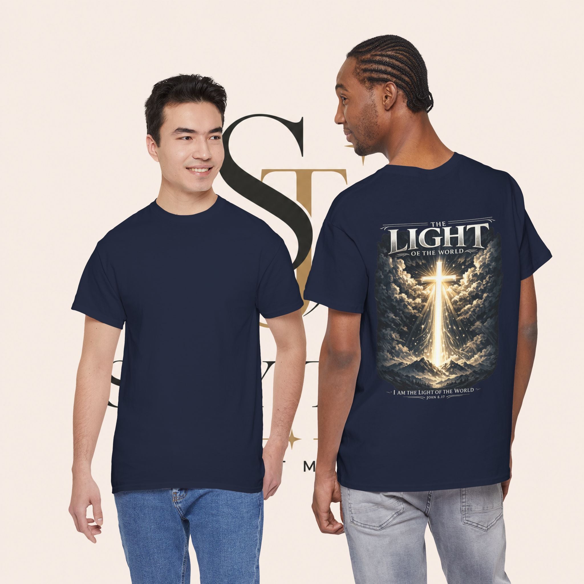 T‑Shirt — “The Light of the World” Graphic Tee (Christian Religious Design)