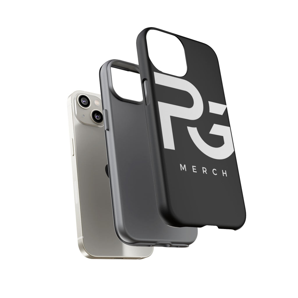 PG CUSTOMIZED RG Merch Tough Phone Case – Black Protective Phone Cover with Bold Logo