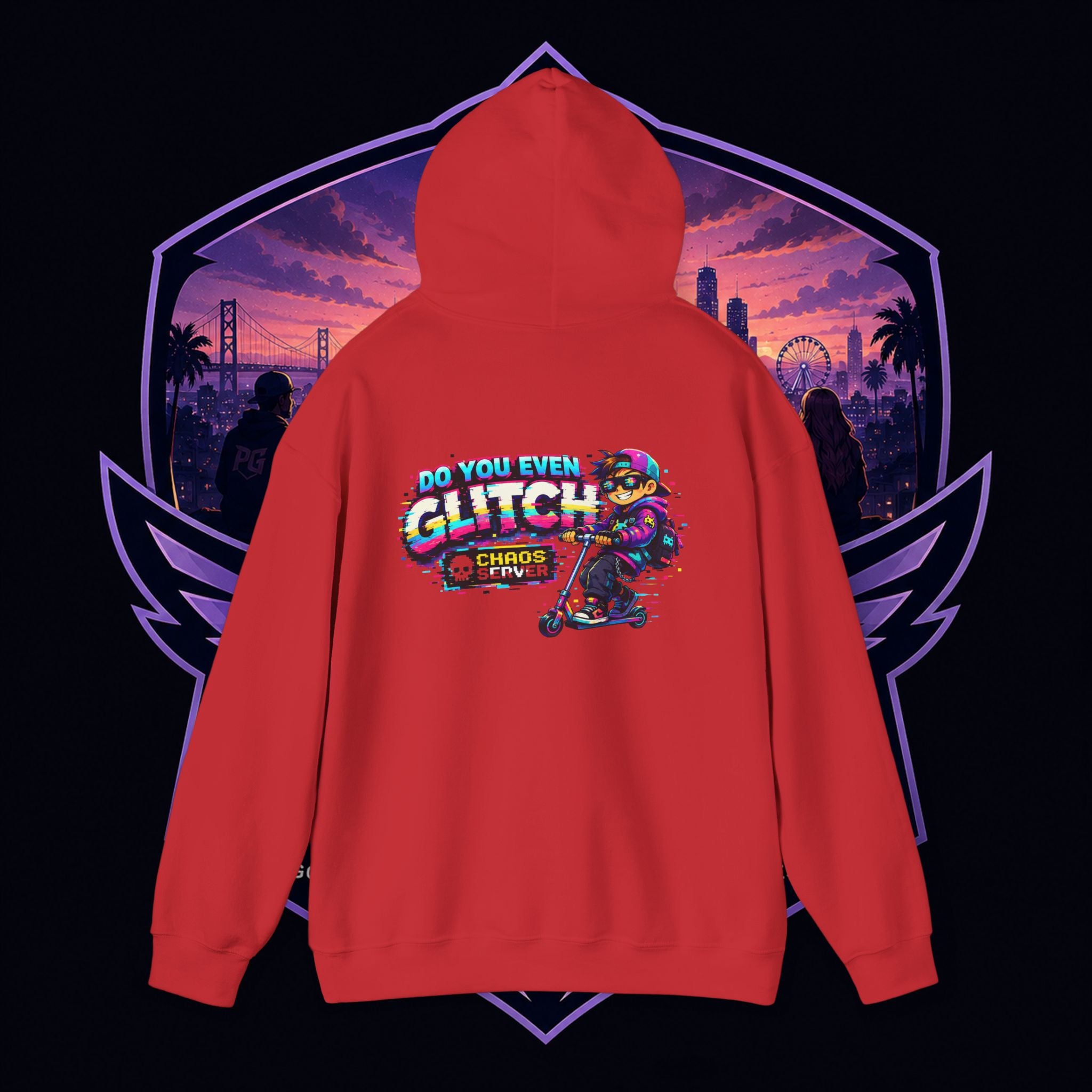 PG Lola's Glitch Skater Hoodie — "Do You Even Glitch" Retro Gamer Streetwear