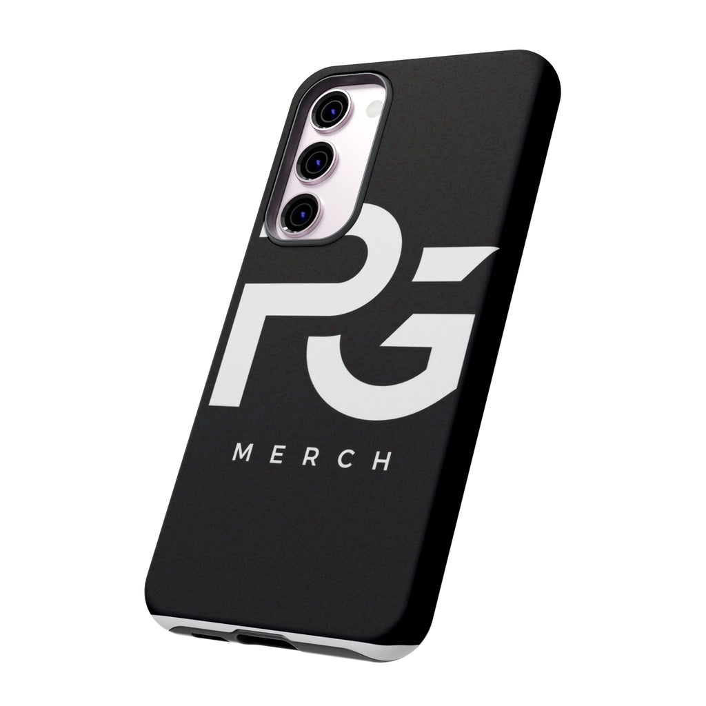 PG CUSTOMIZED RG Merch Tough Phone Case – Black Protective Phone Cover with Bold Logo