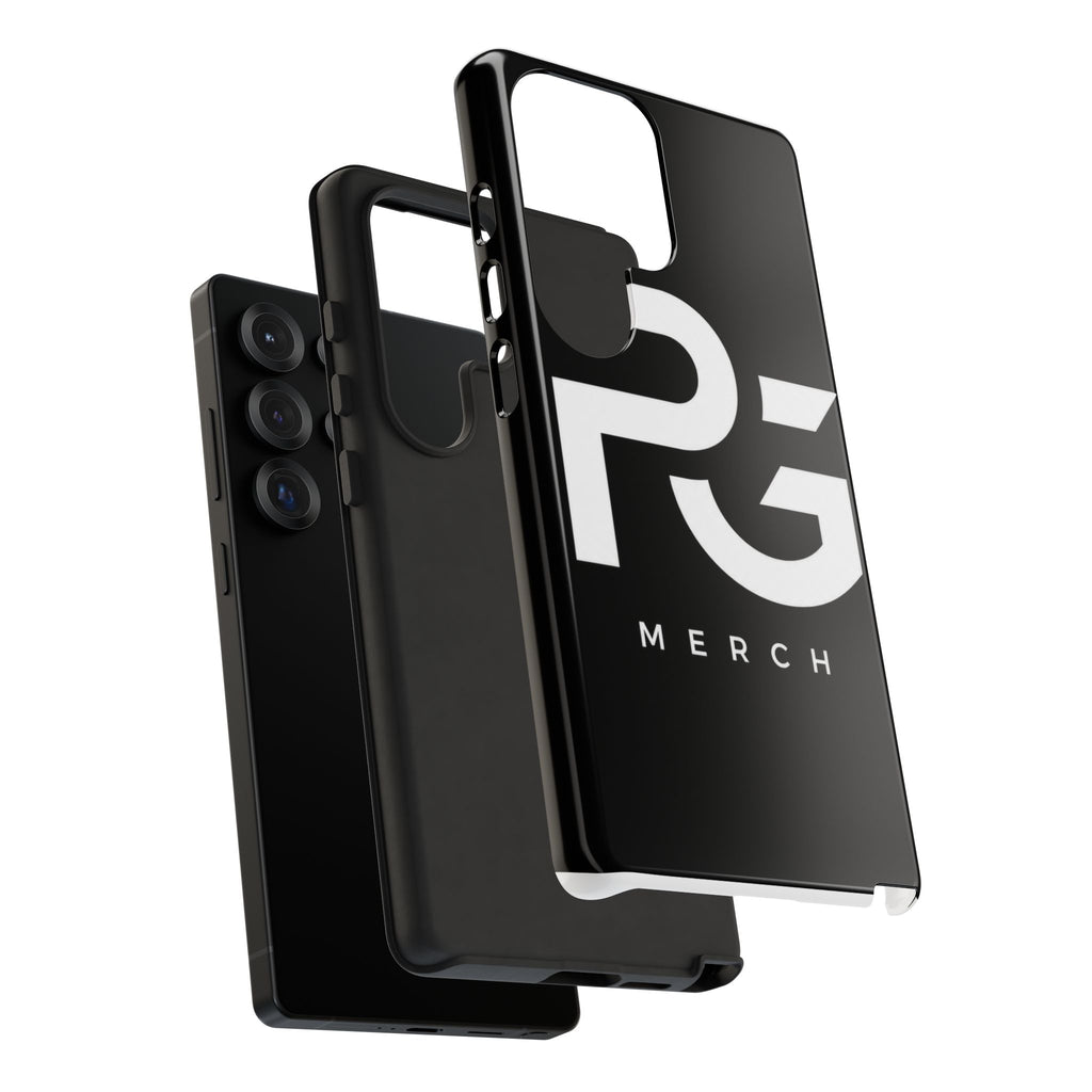 PG CUSTOMIZED RG Merch Tough Phone Case – Black Protective Phone Cover with Bold Logo
