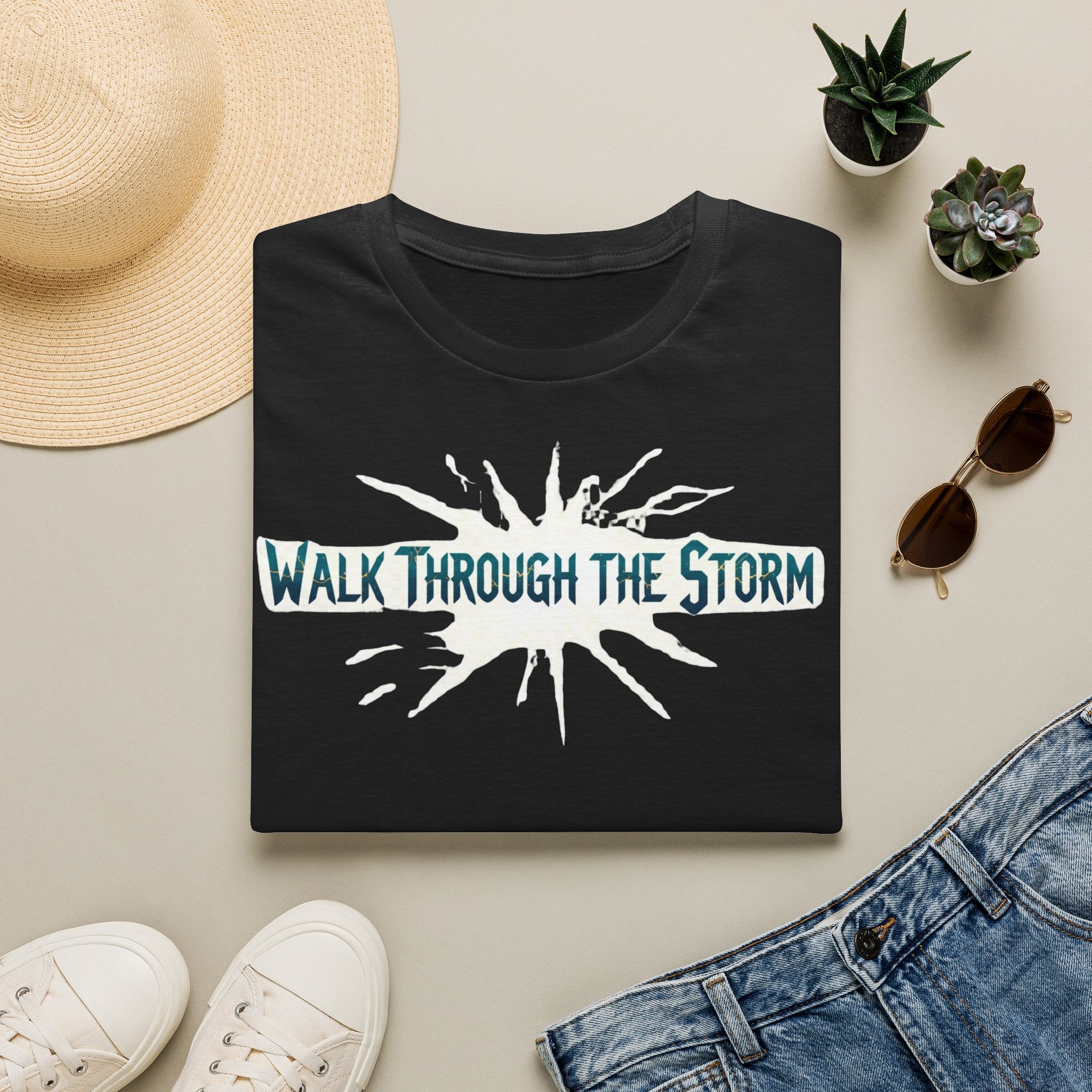 T-Shirt — "Walk Through the Storm" Inspirational Graphic Tee