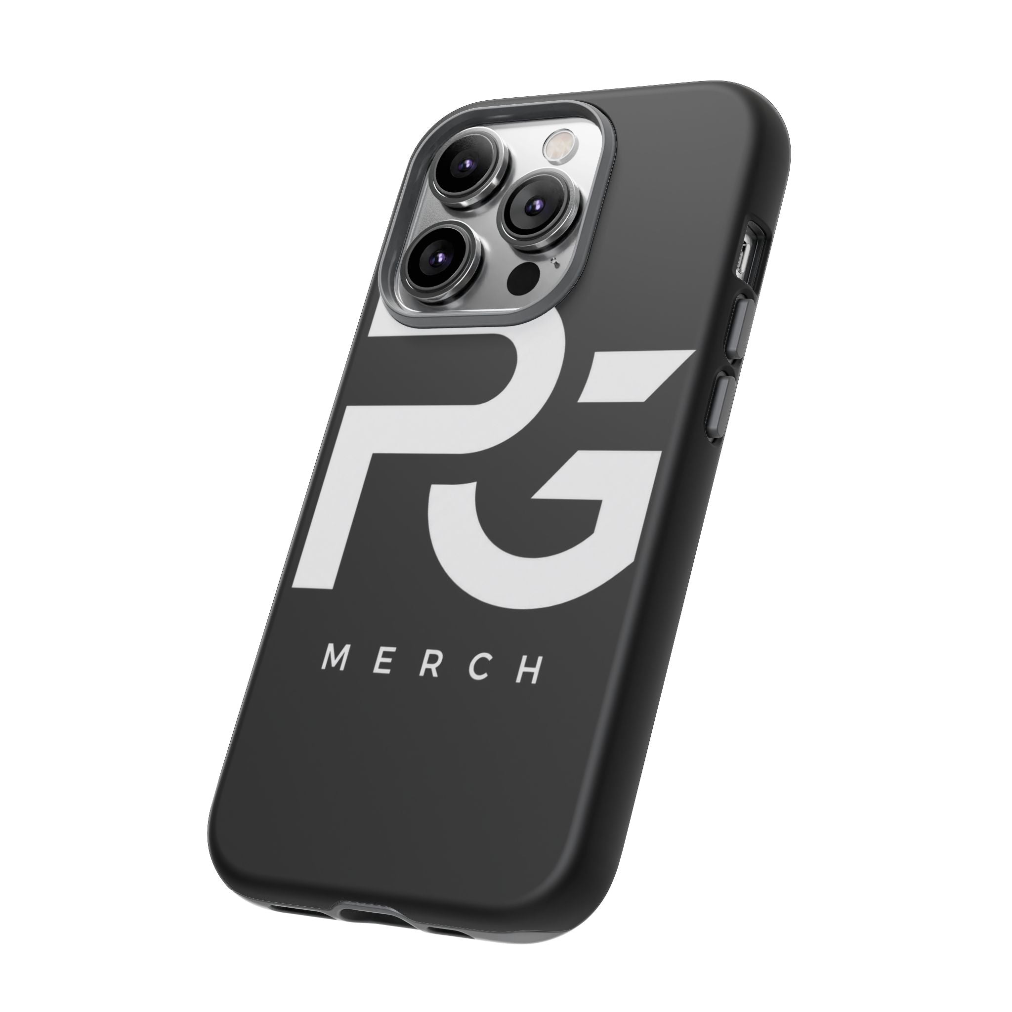 PG CUSTOMIZED RG Merch Tough Phone Case – Black Protective Phone Cover with Bold Logo