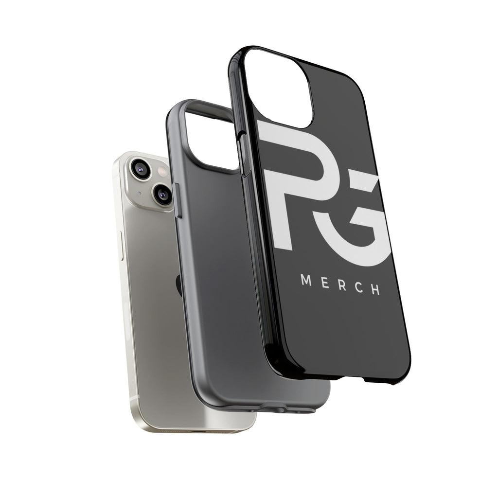 PG CUSTOMIZED RG Merch Tough Phone Case – Black Protective Phone Cover with Bold Logo