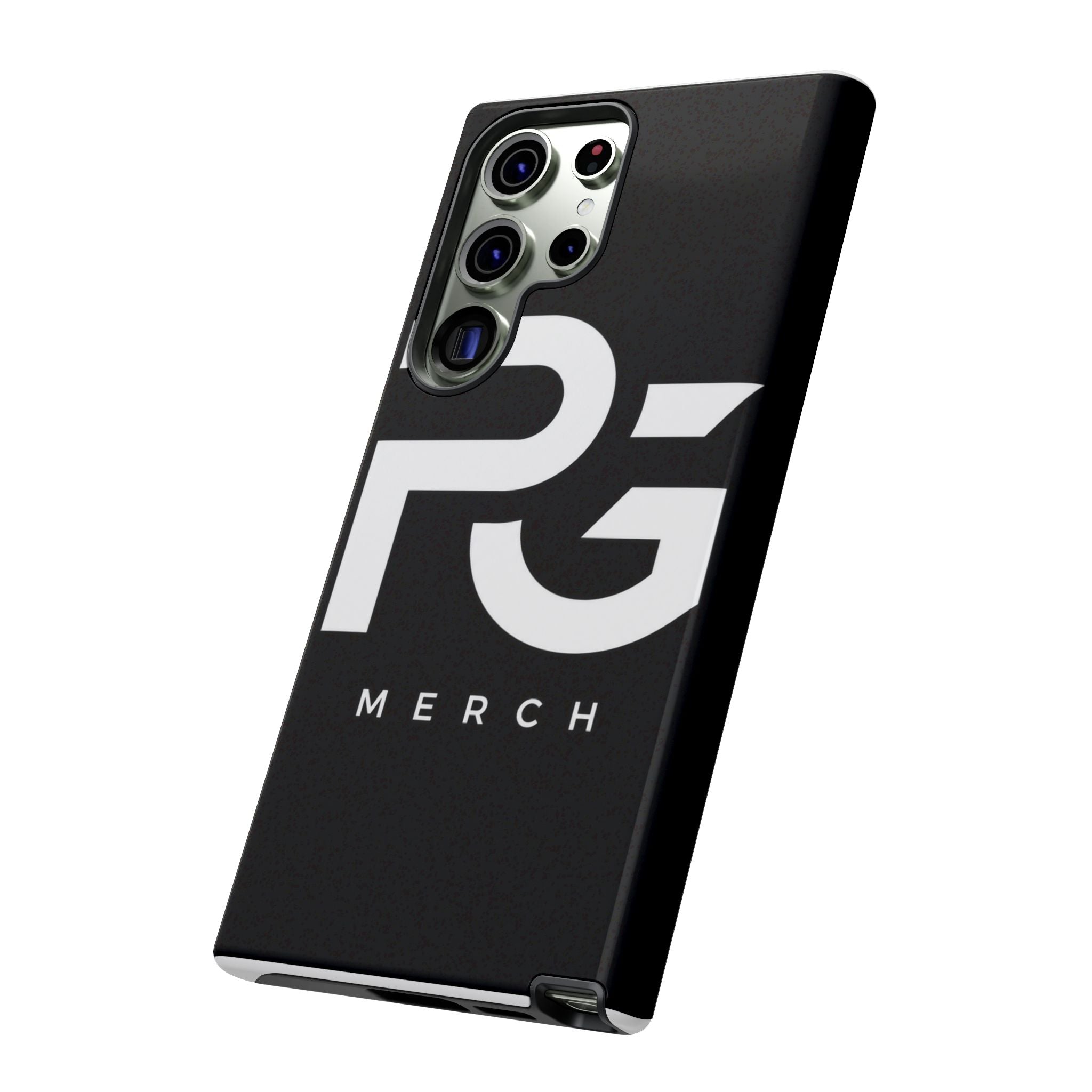 PG CUSTOMIZED RG Merch Tough Phone Case – Black Protective Phone Cover with Bold Logo