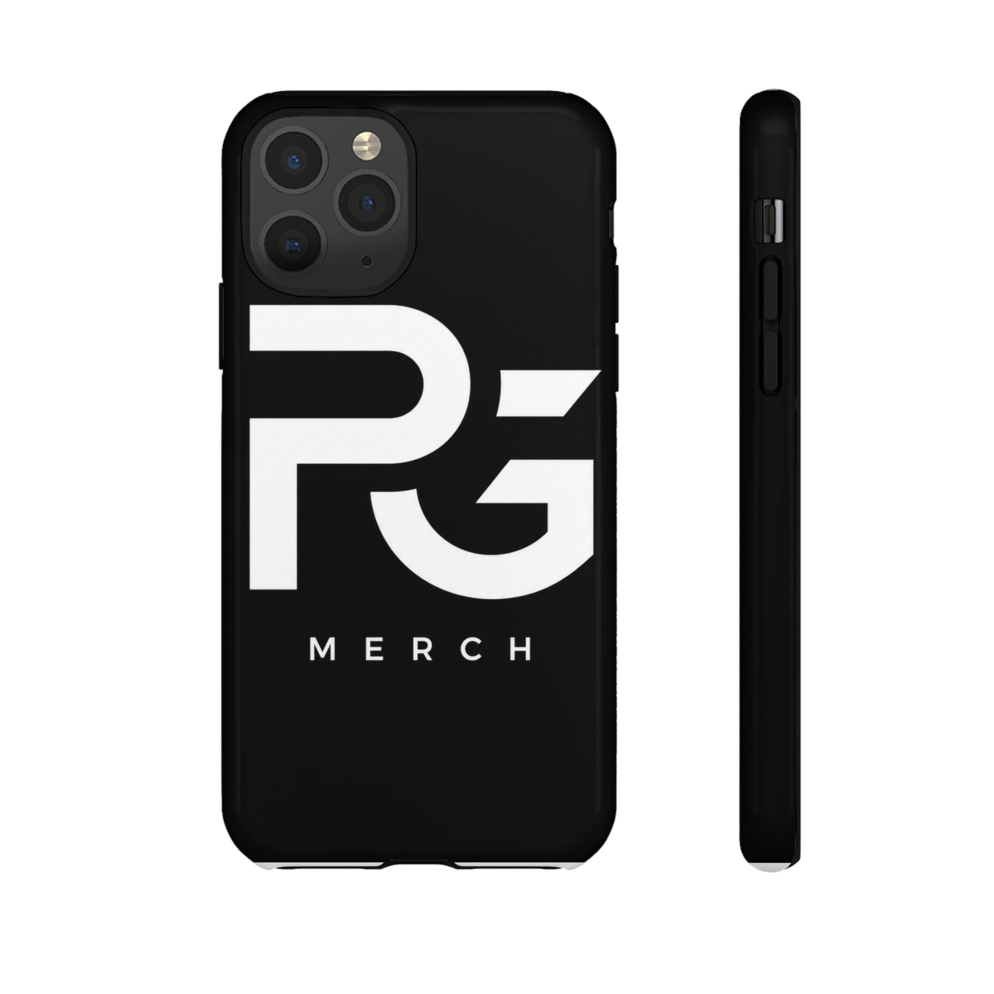 PG CUSTOMIZED RG Merch Tough Phone Case – Black Protective Phone Cover with Bold Logo