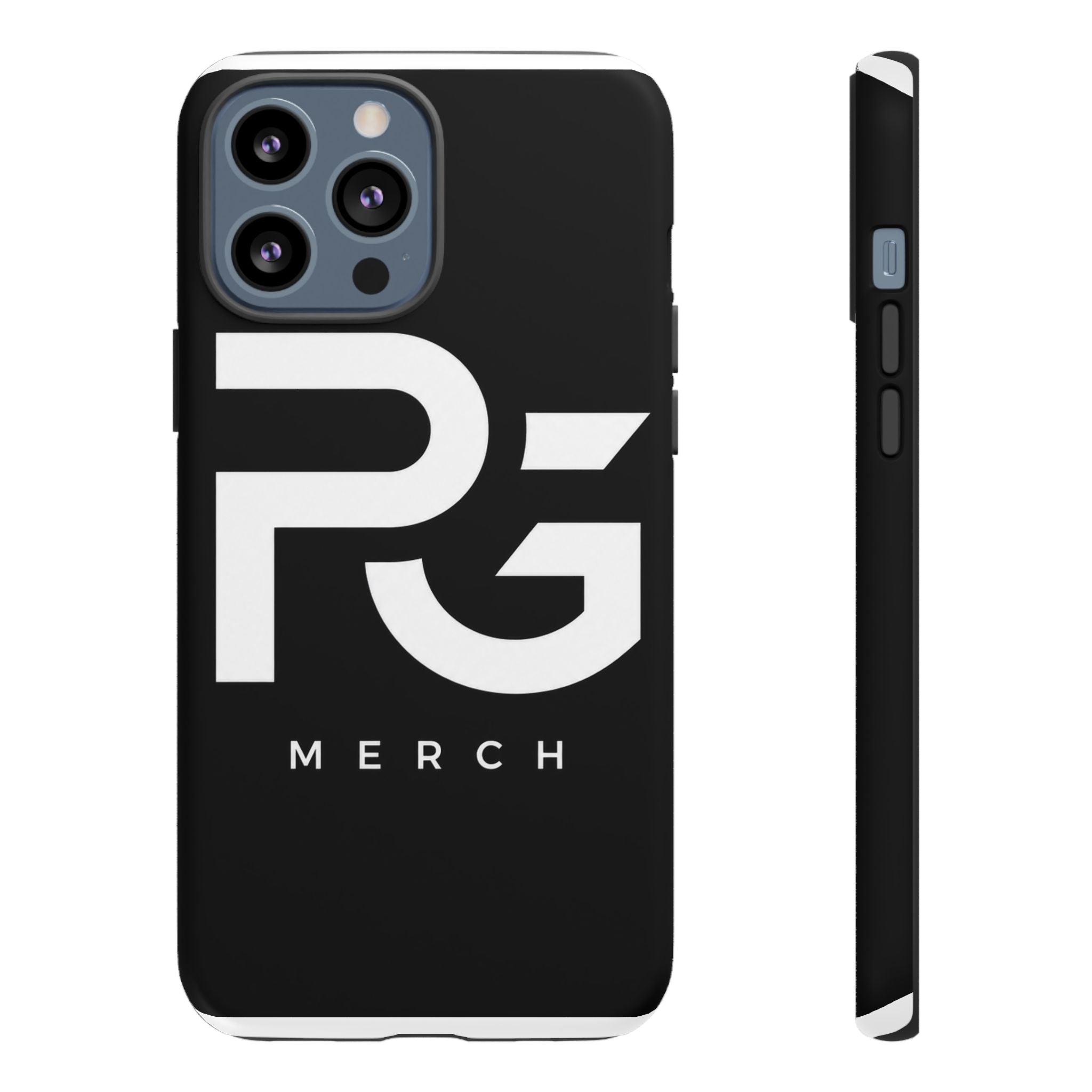PG CUSTOMIZED RG Merch Tough Phone Case – Black Protective Phone Cover with Bold Logo