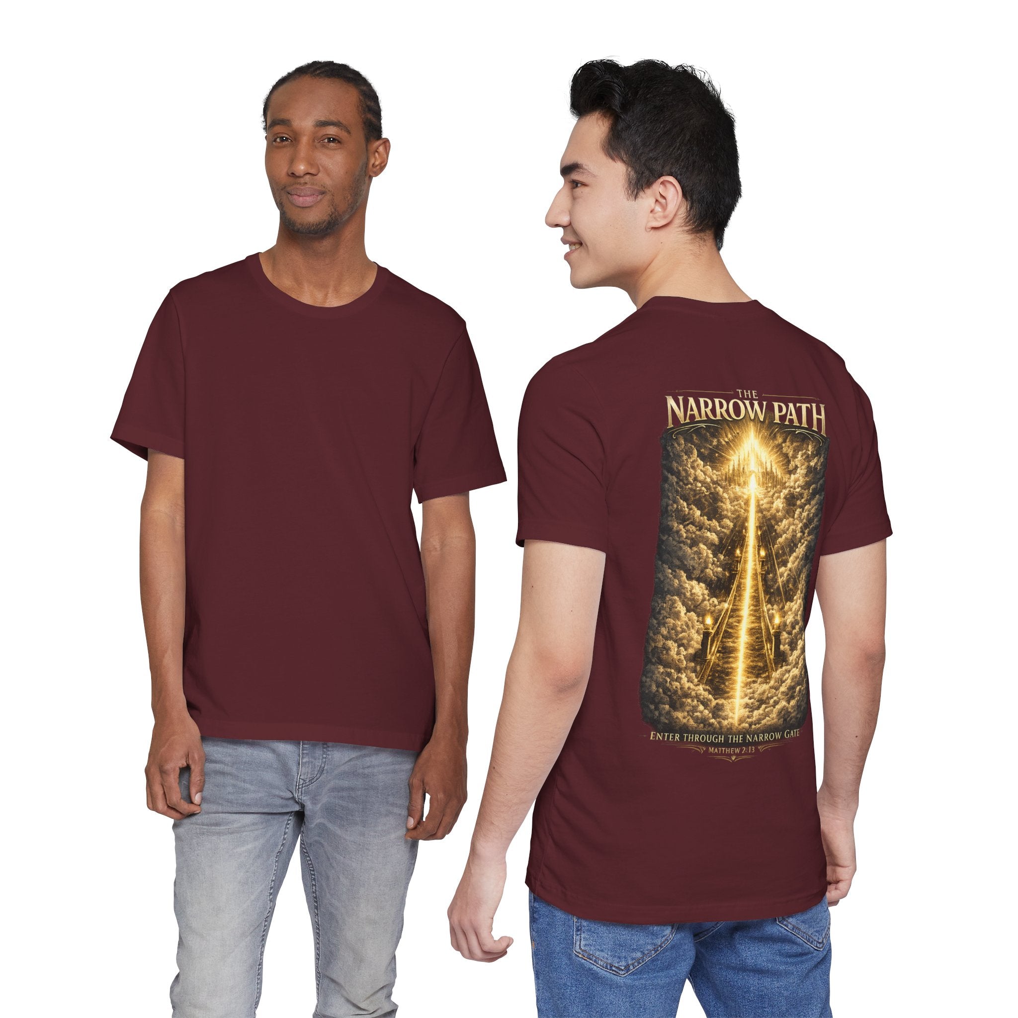 T-Shirt — 'The Narrow Path' Golden Light Graphic Tee
