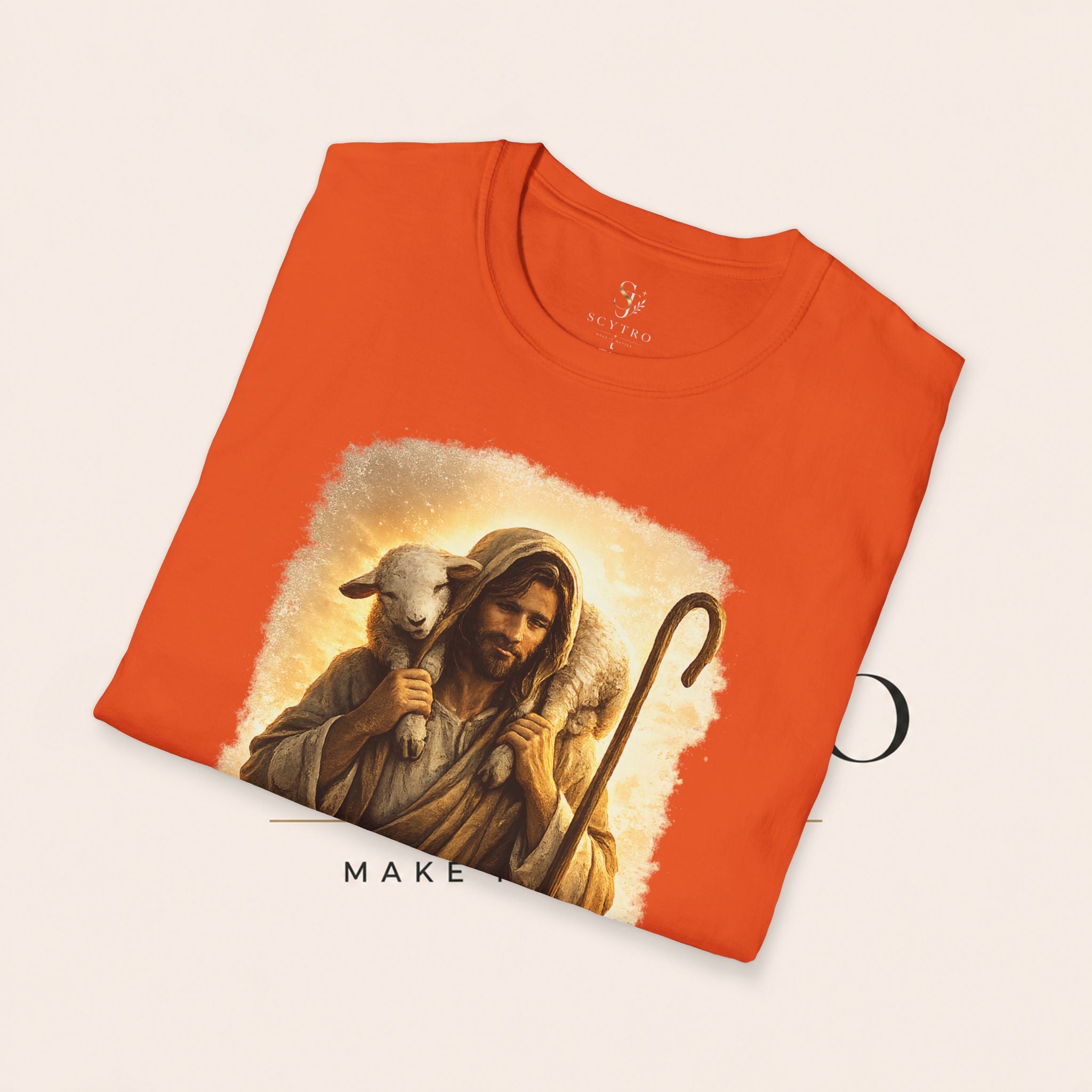 Jesus the Good Shepherd T-Shirt — 'Found.' Christian Faith Tee
