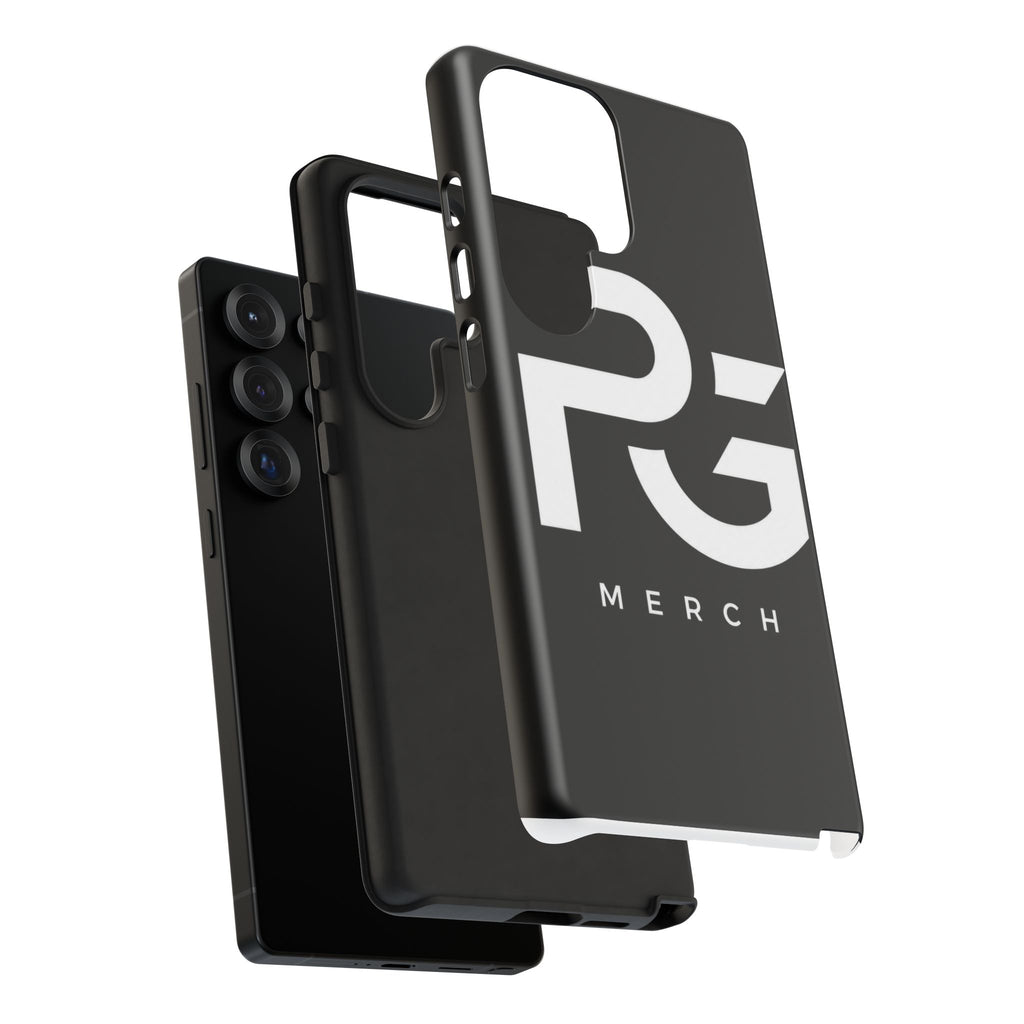 PG CUSTOMIZED RG Merch Tough Phone Case – Black Protective Phone Cover with Bold Logo